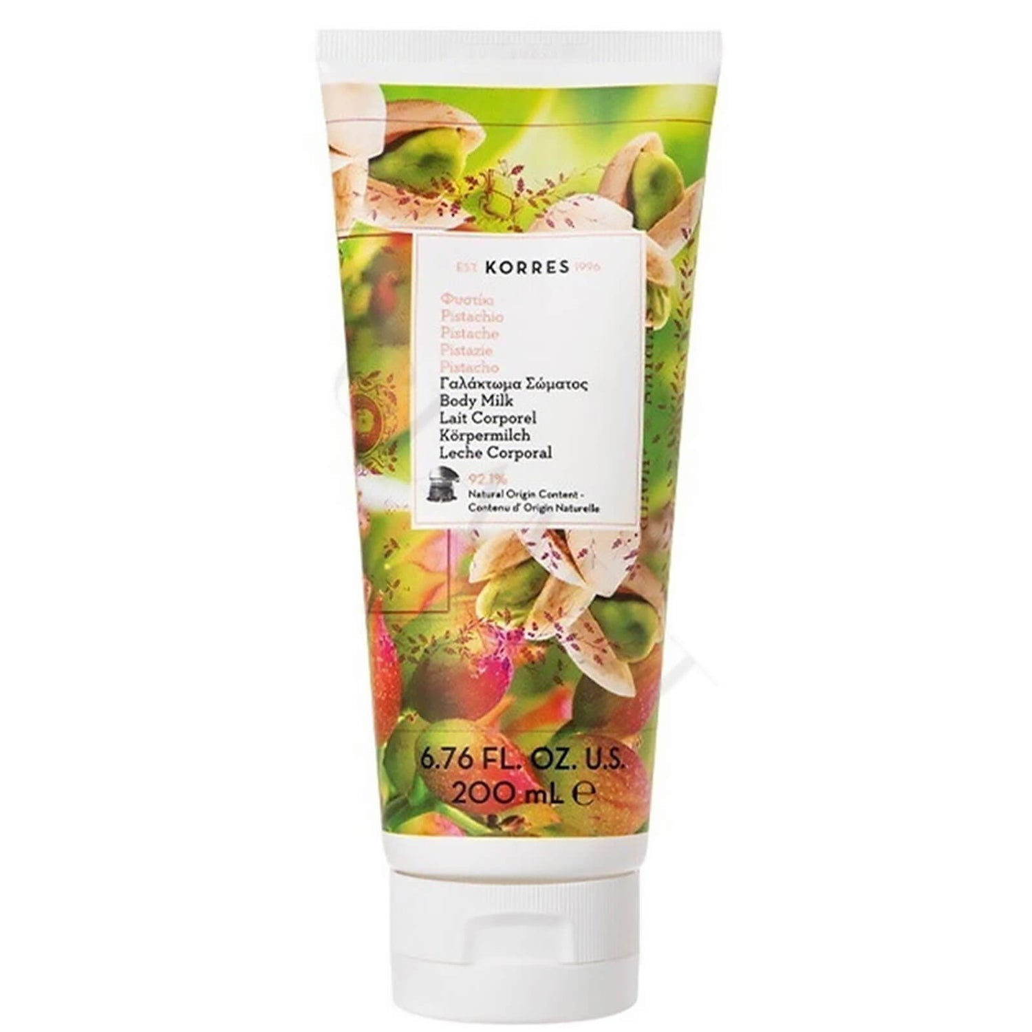 KORRES Pistachio Body Smoothing Milk 200ml LOOKFANTASTIC