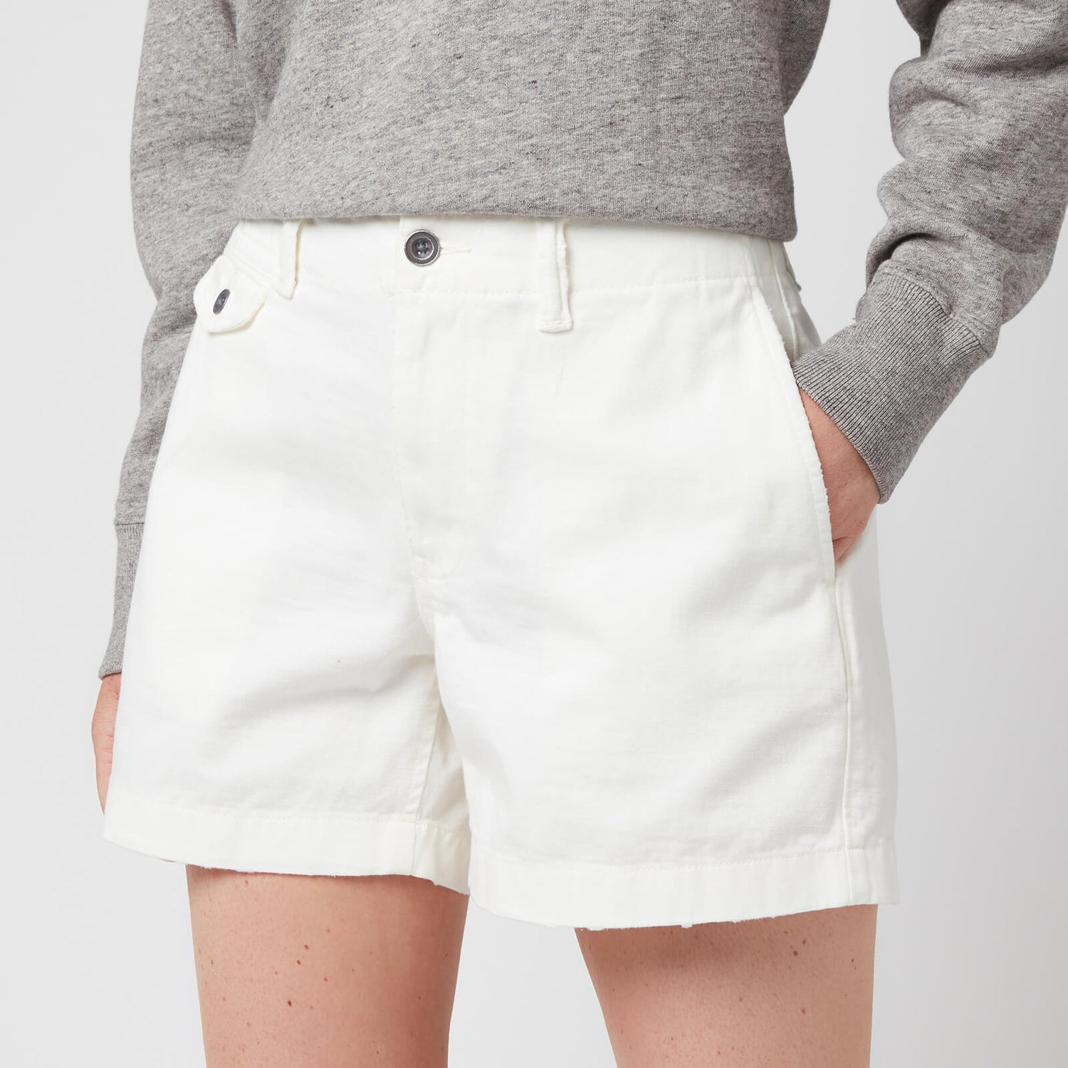 Polo Ralph Lauren Women's Slim Chino Shorts - Warm White | TheHut.com