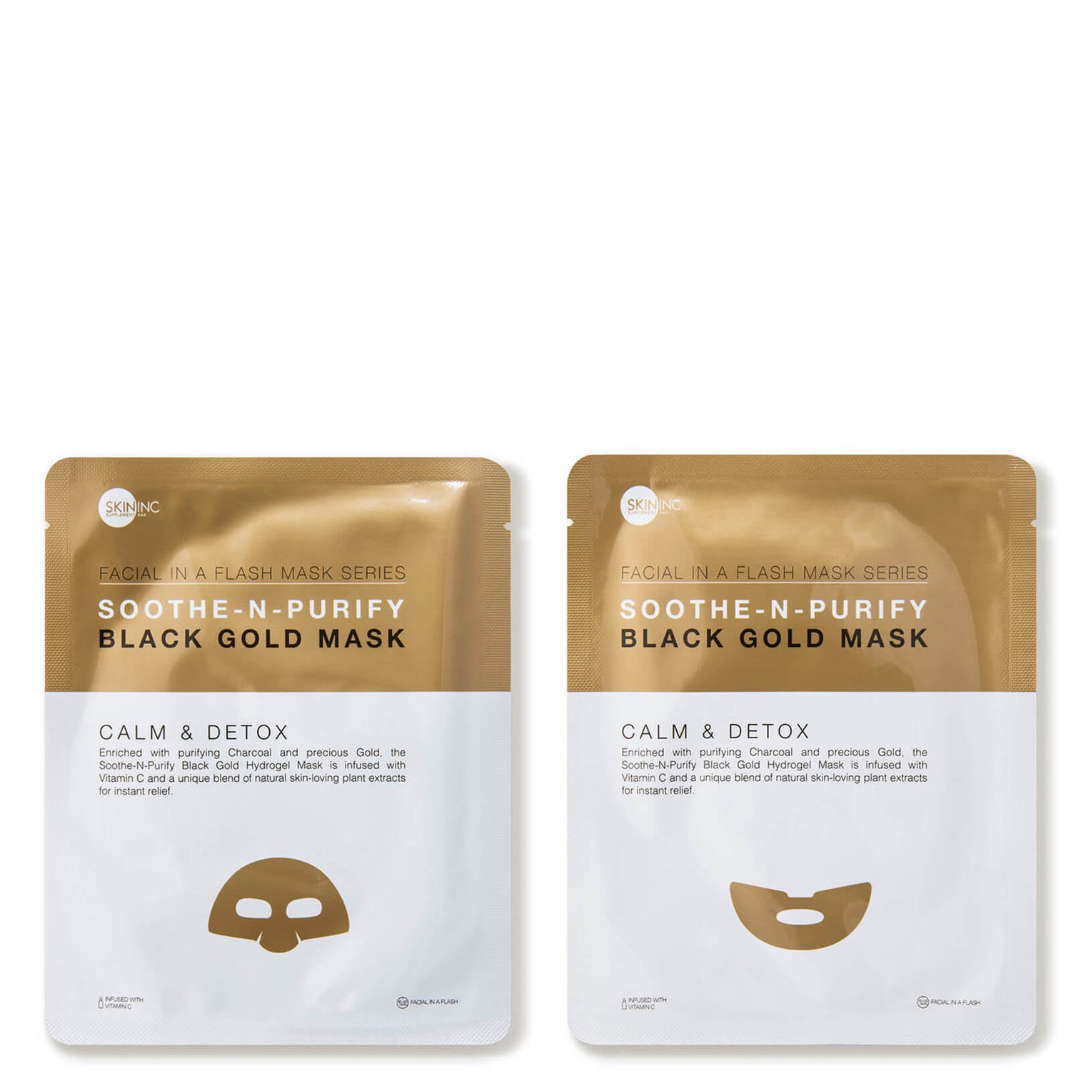 SKIN INC Supplement Bar SoothenPurify Black Gold Mask (3