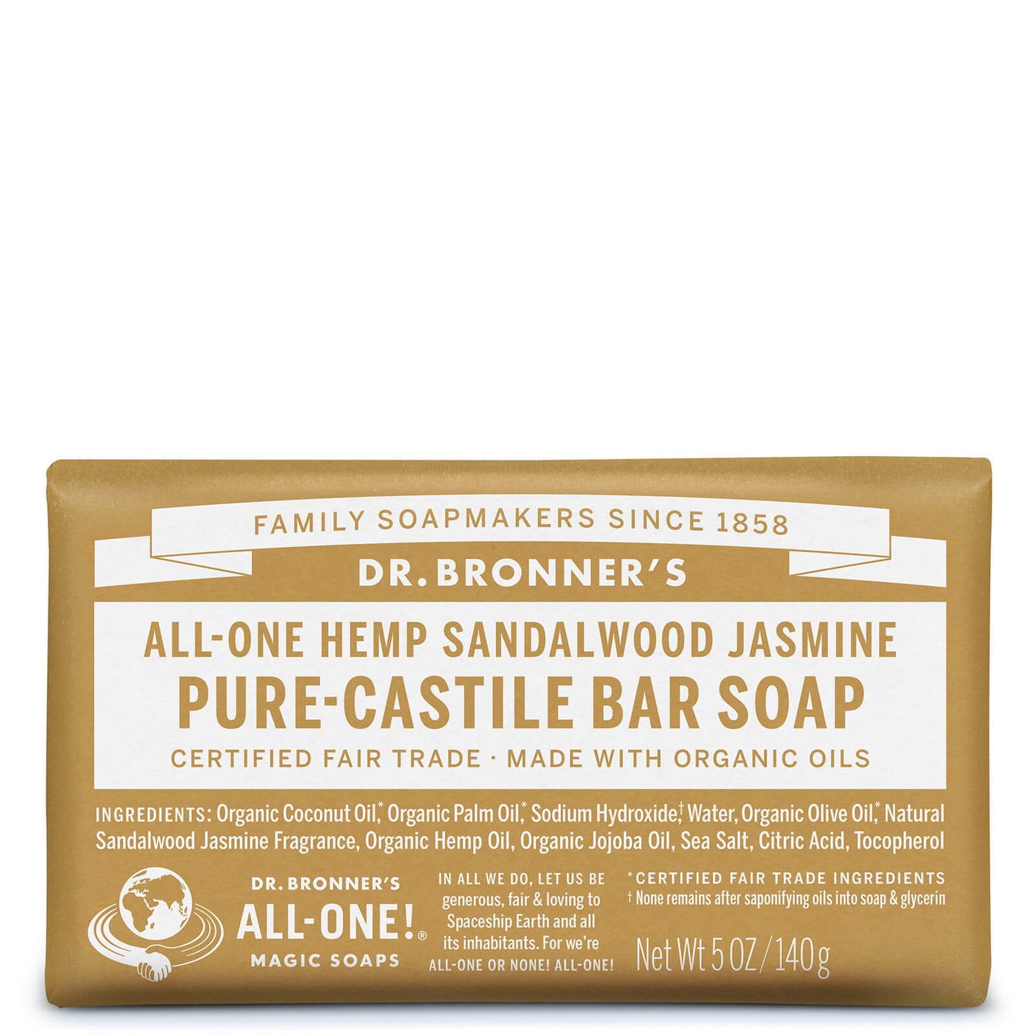 Dr. Bronner's Pure Castile Bar Soap Sandalwood and Jasmine 140g Buy