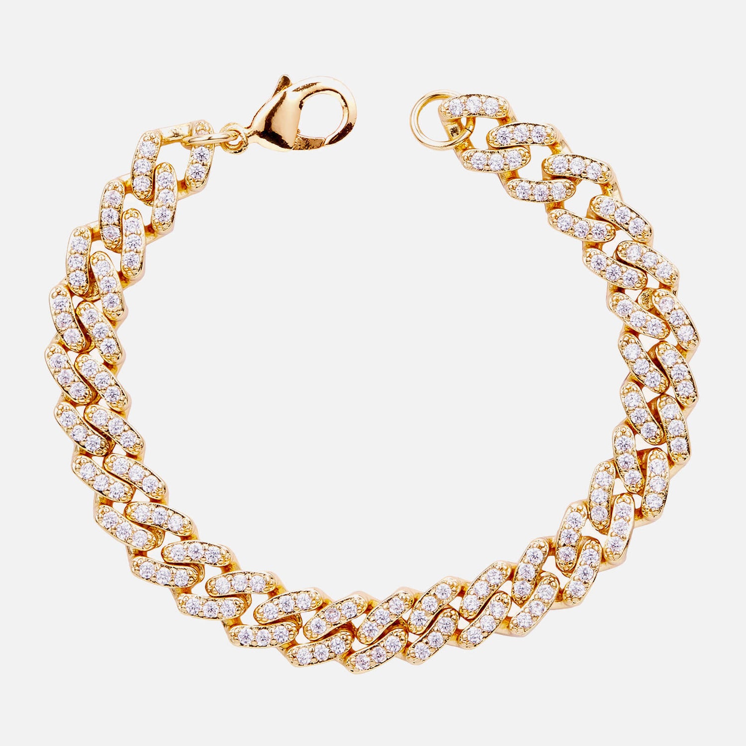 Crystal Haze Women's Mexican Chain Bracelet - Gold - Free UK Delivery ...