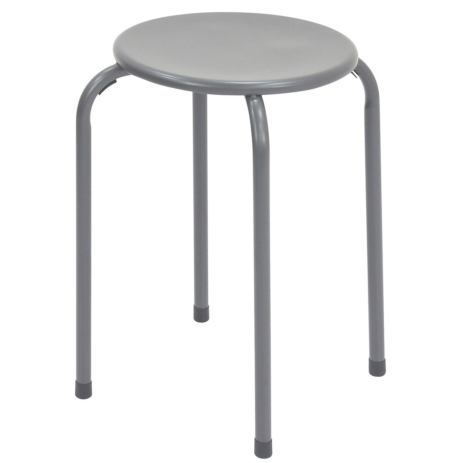 Metal Stool Grey Homebase