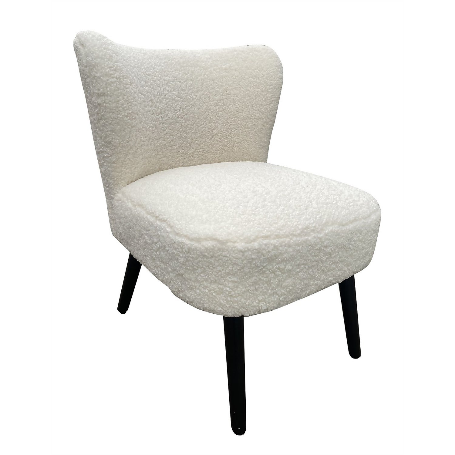 Sean Boucle Occasional Chair - Cream | Homebase