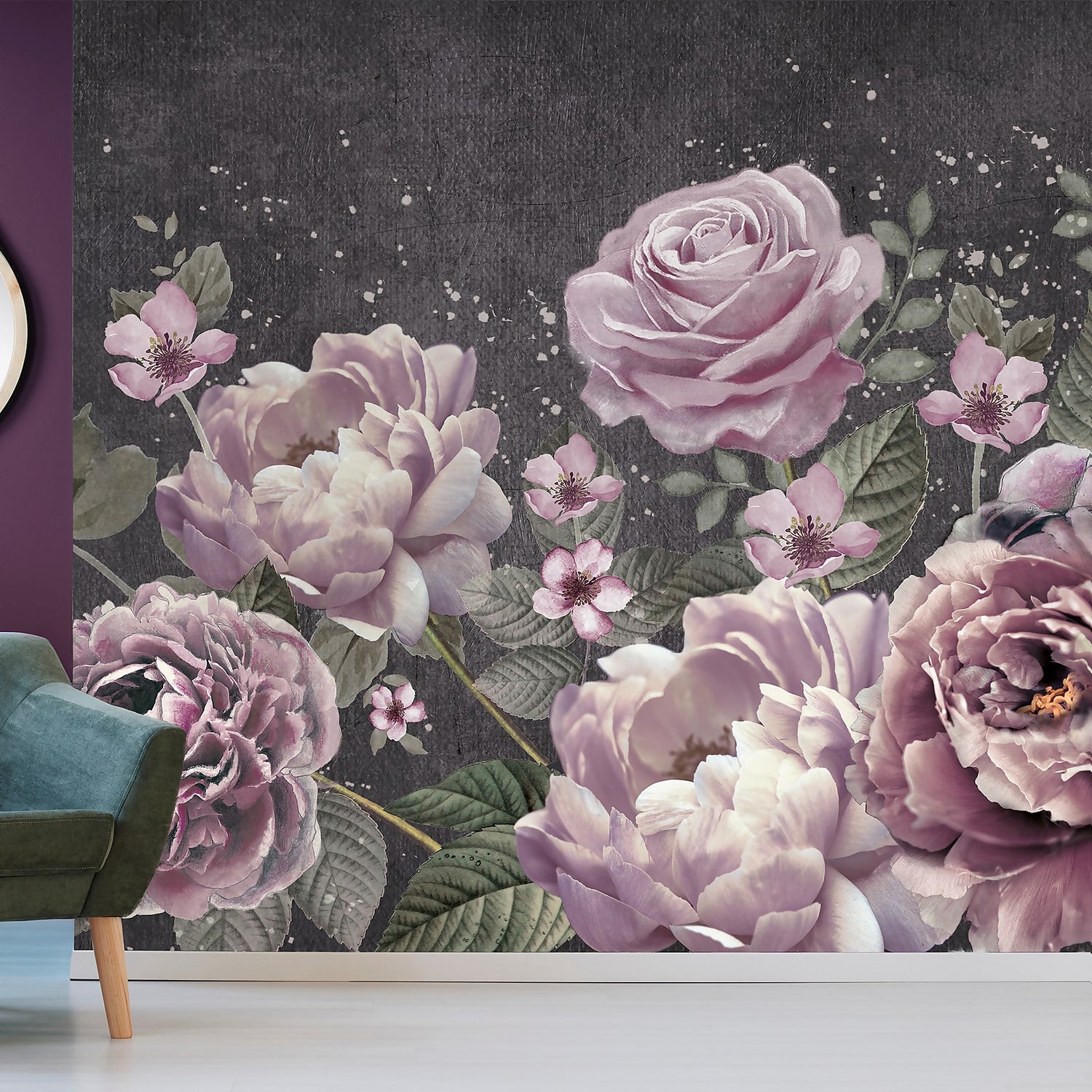 Moody Blooms Wall Mural Homebase