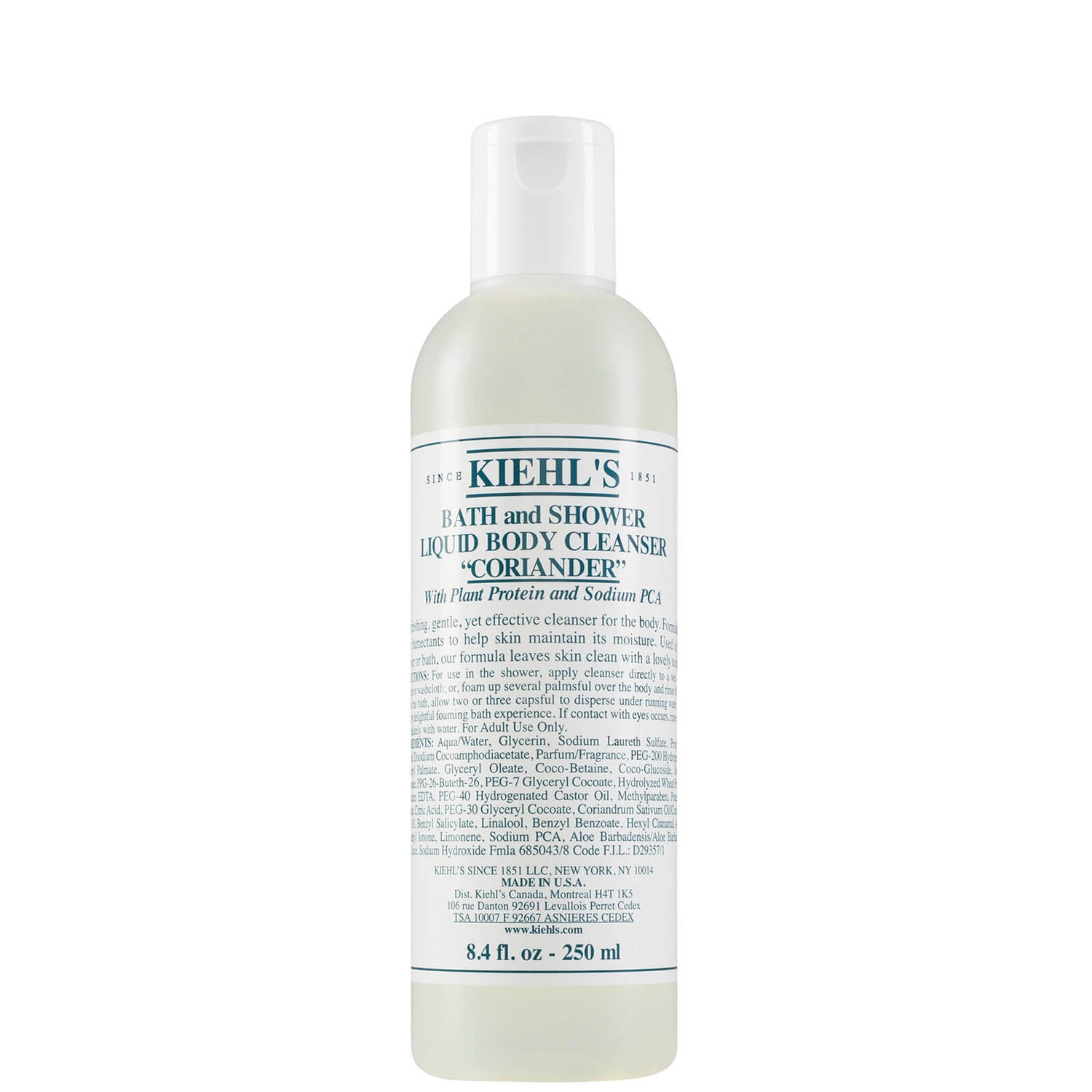 Kiehl's Bath and Shower Liquid Body Cleanser Coriander (Various Sizes