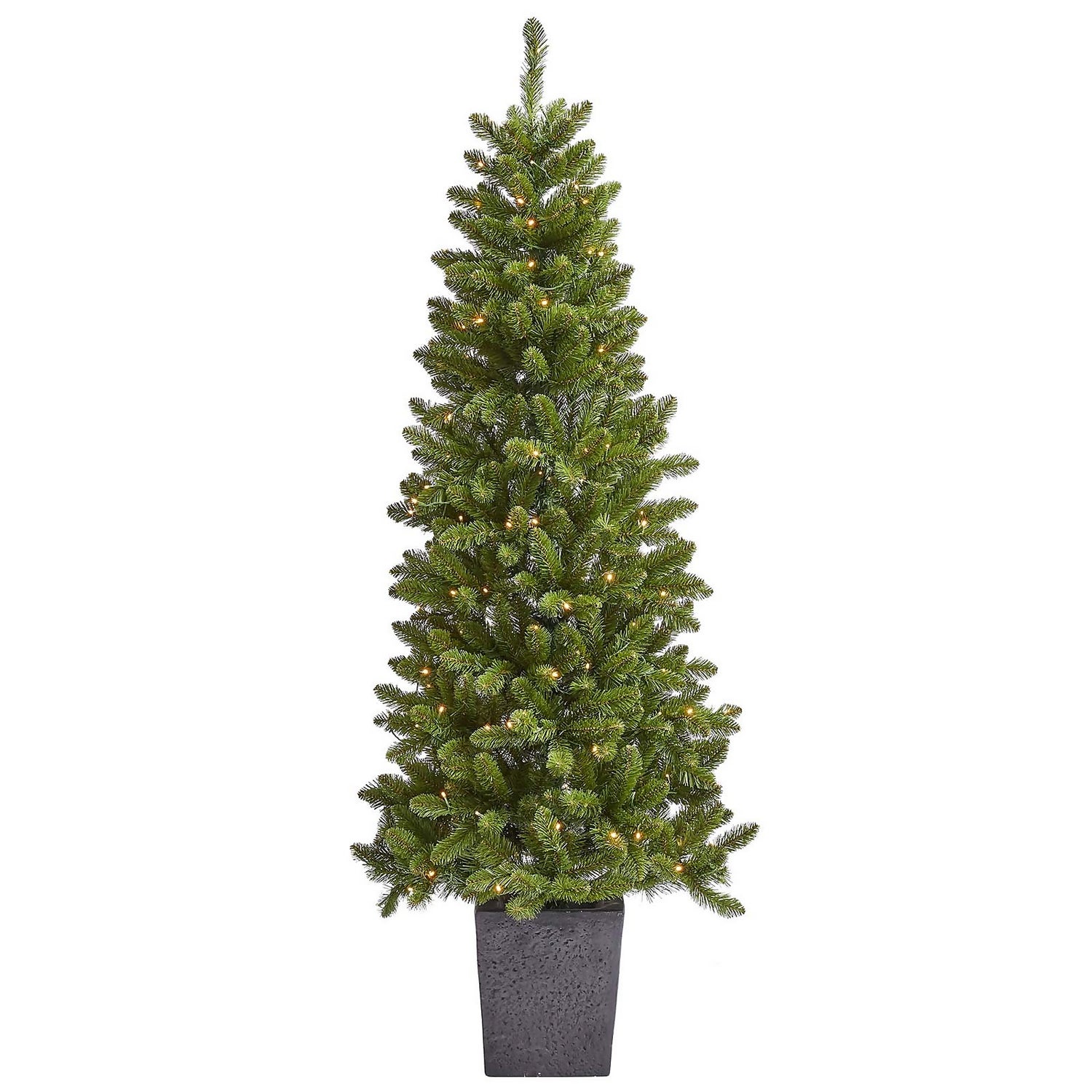 6ft Madison Potted Pre-lit Artificial Christmas Tree | Homebase