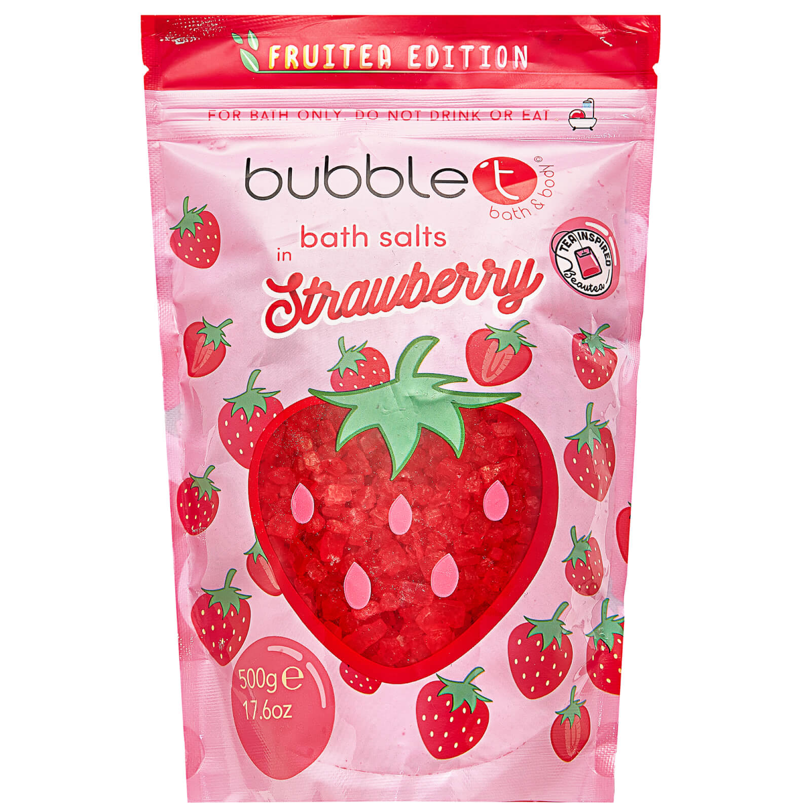 Bubble T Bath Salts - Strawberry 500g