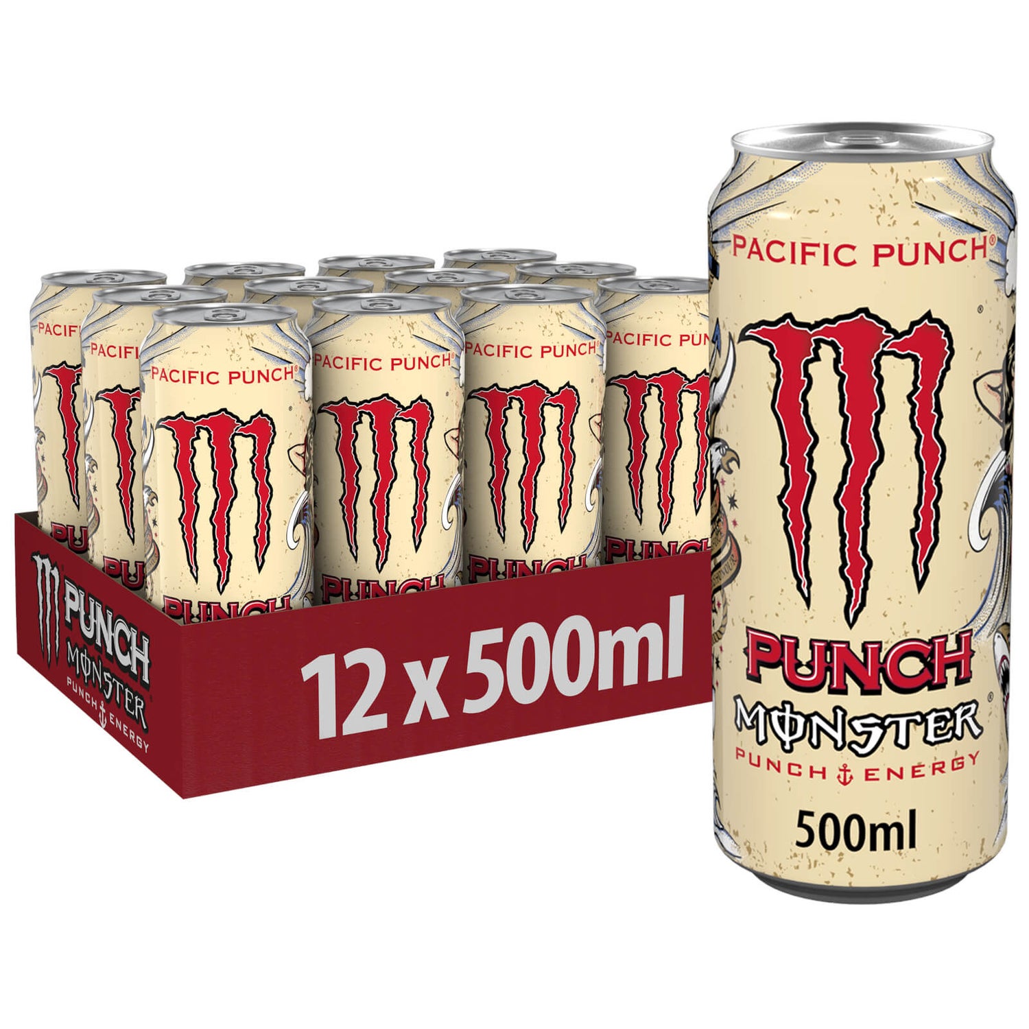 Monster Energy Pacific Punch 12 x 500ml | Your Coca-Cola UK