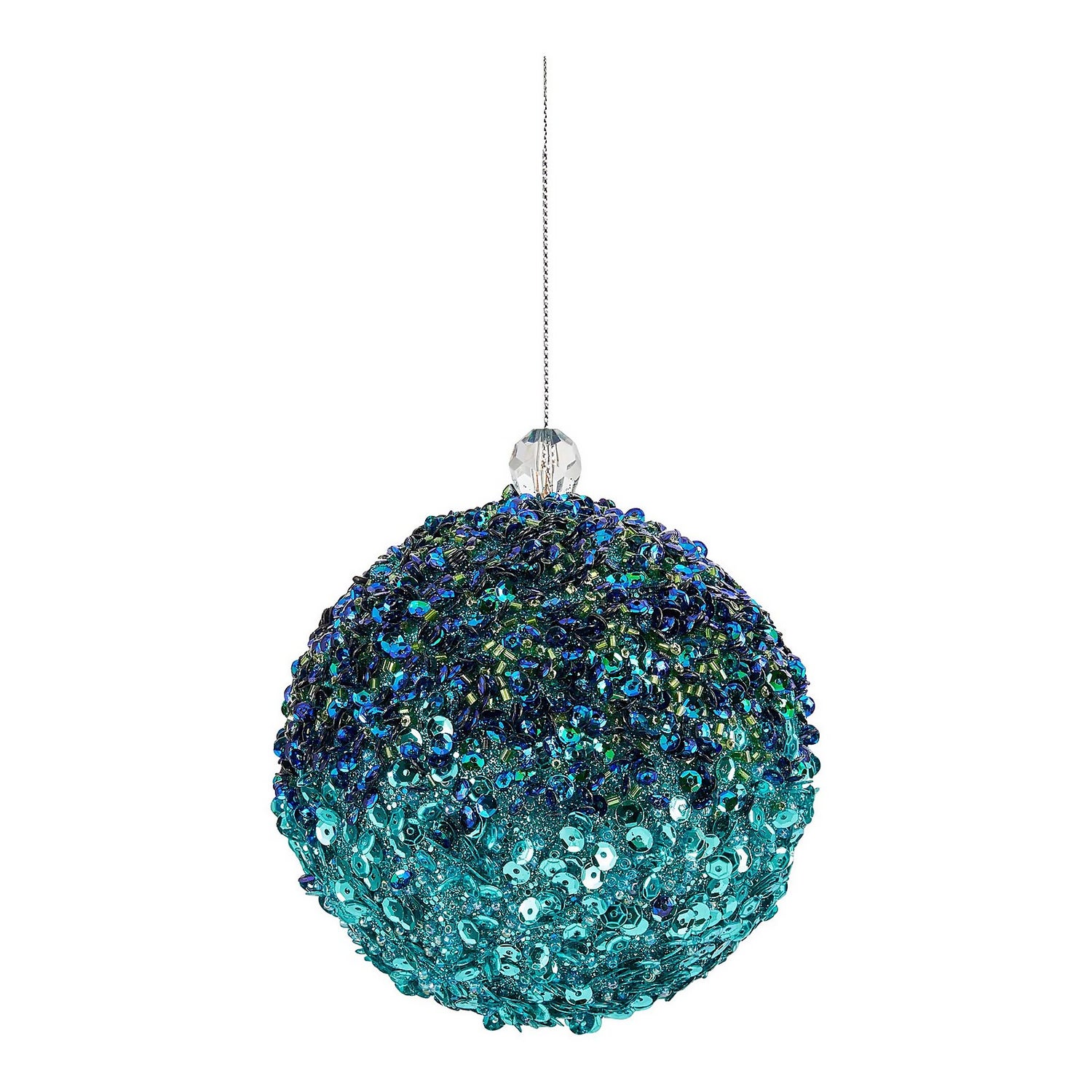 Turquoise christmas tree baubles