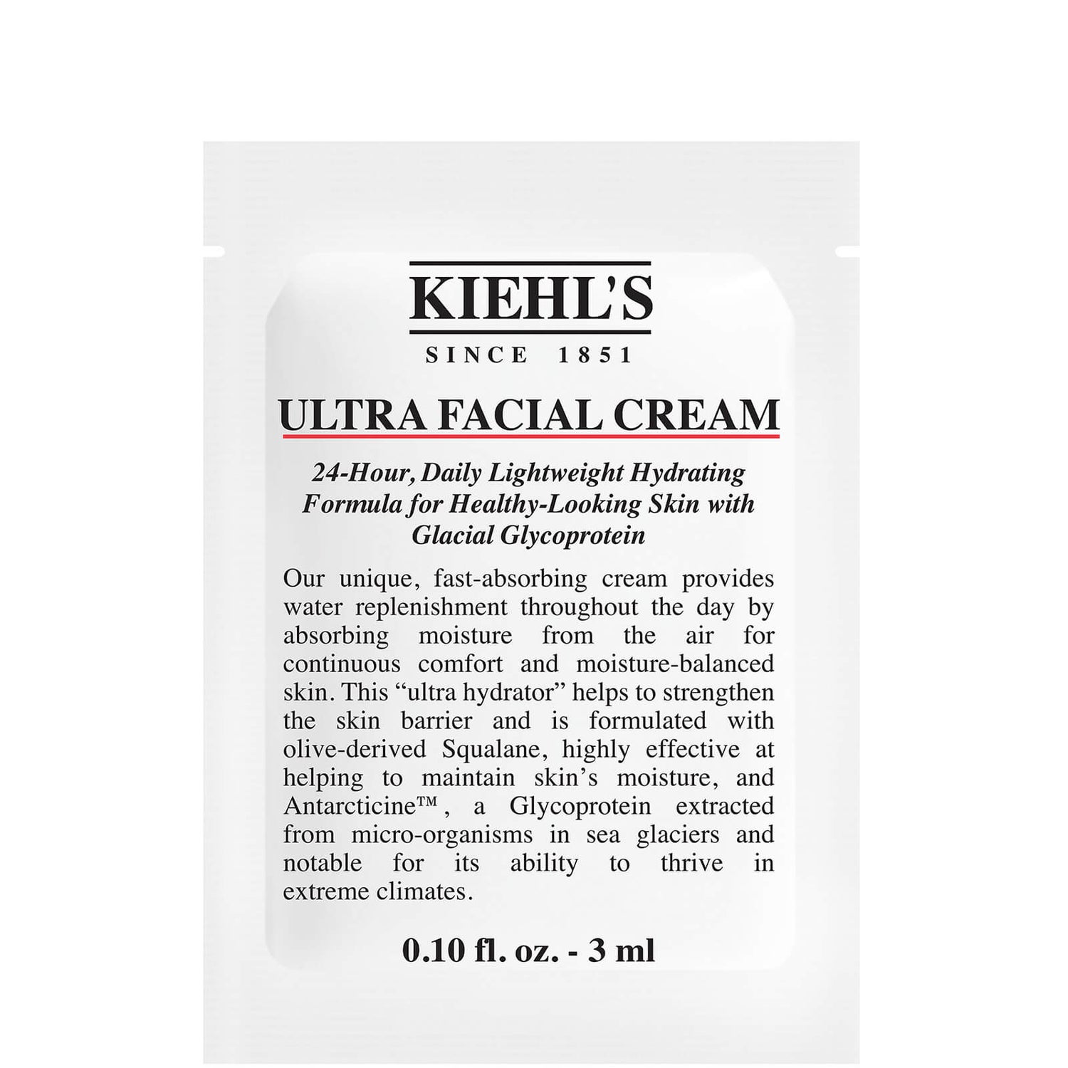 Kiehl's Ultra Facial Cream 3ml LOOKFANTASTIC