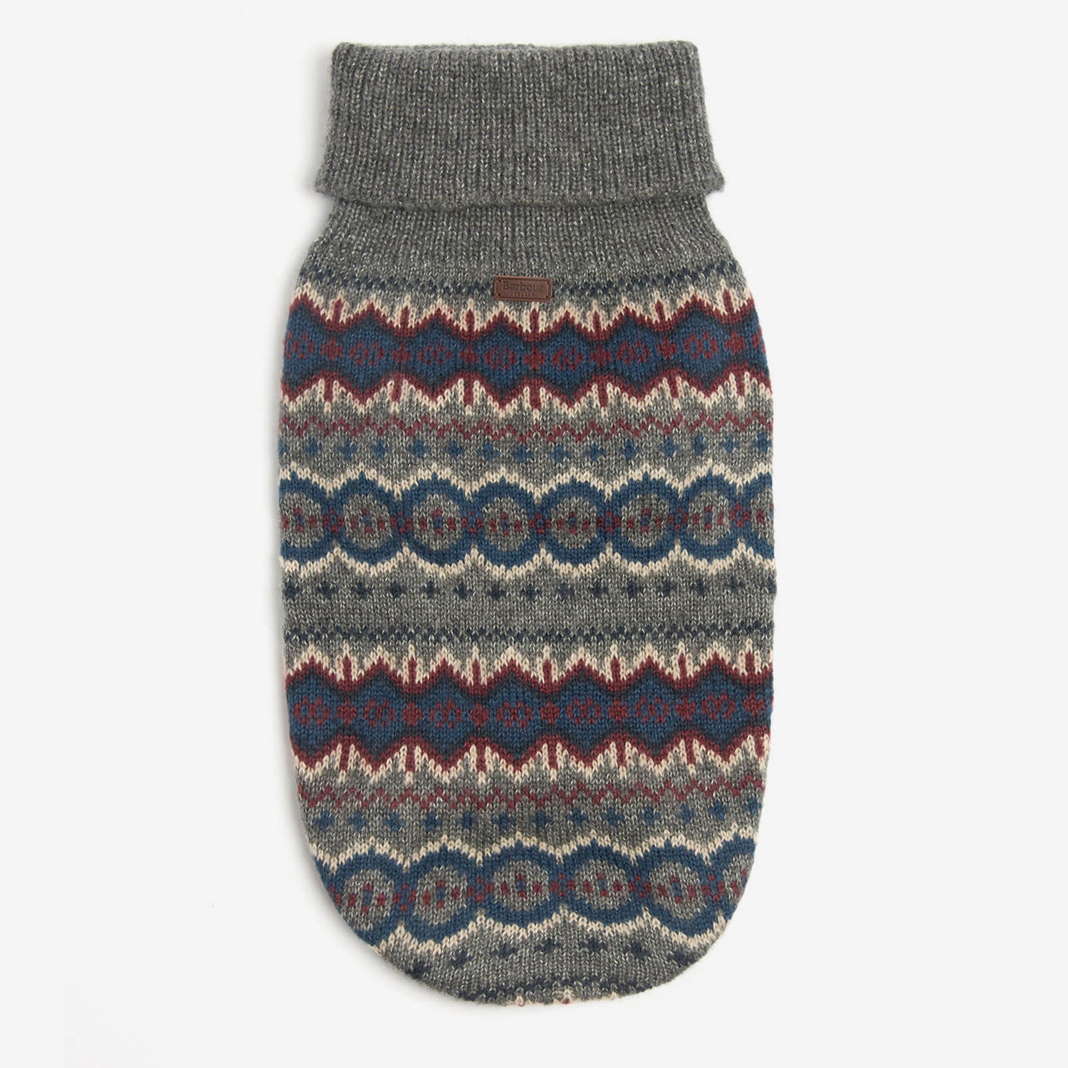 Barbour Case Fair Isle Dog Jumper Grey