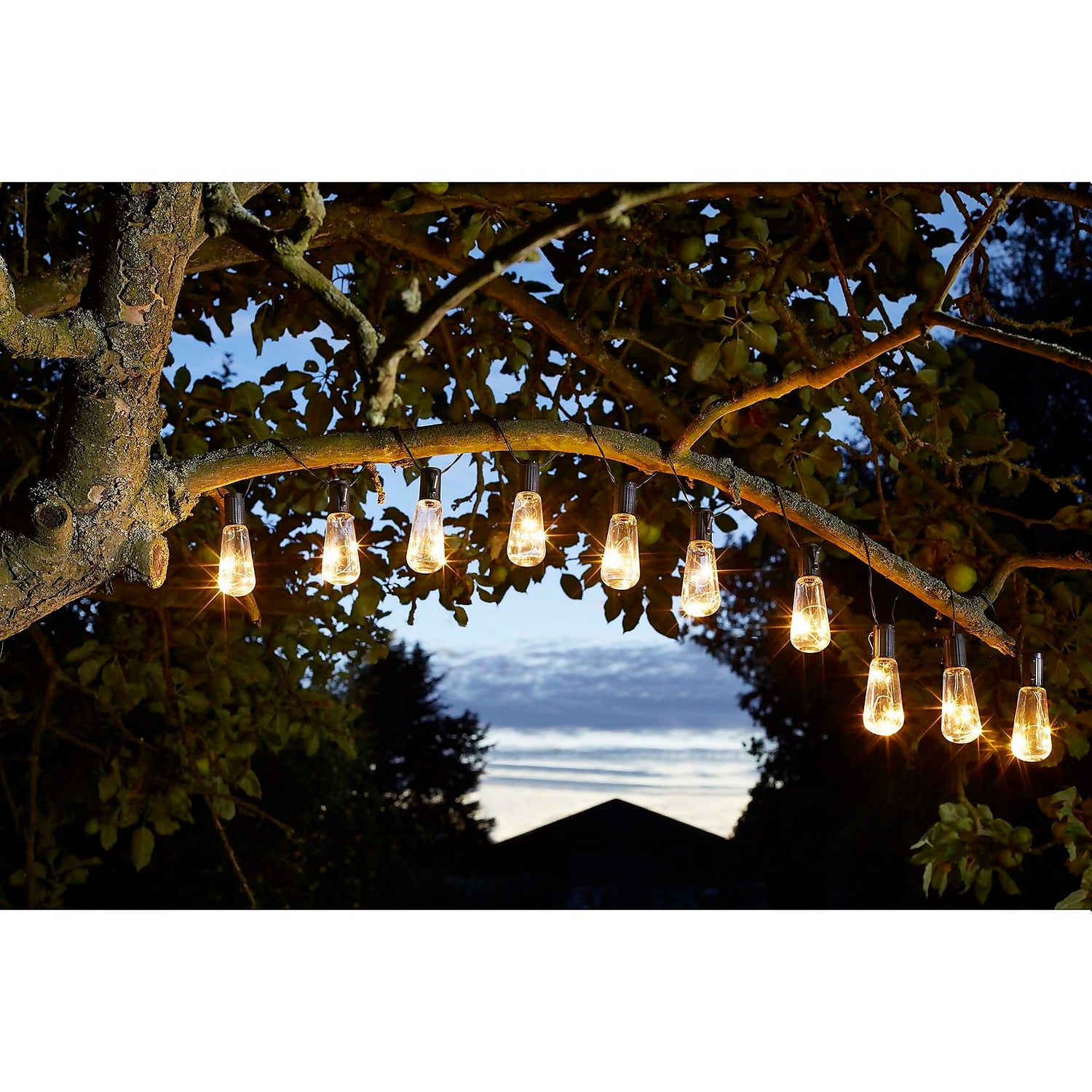 Solar Lightbulb String Lights Set of 10 Homebase
