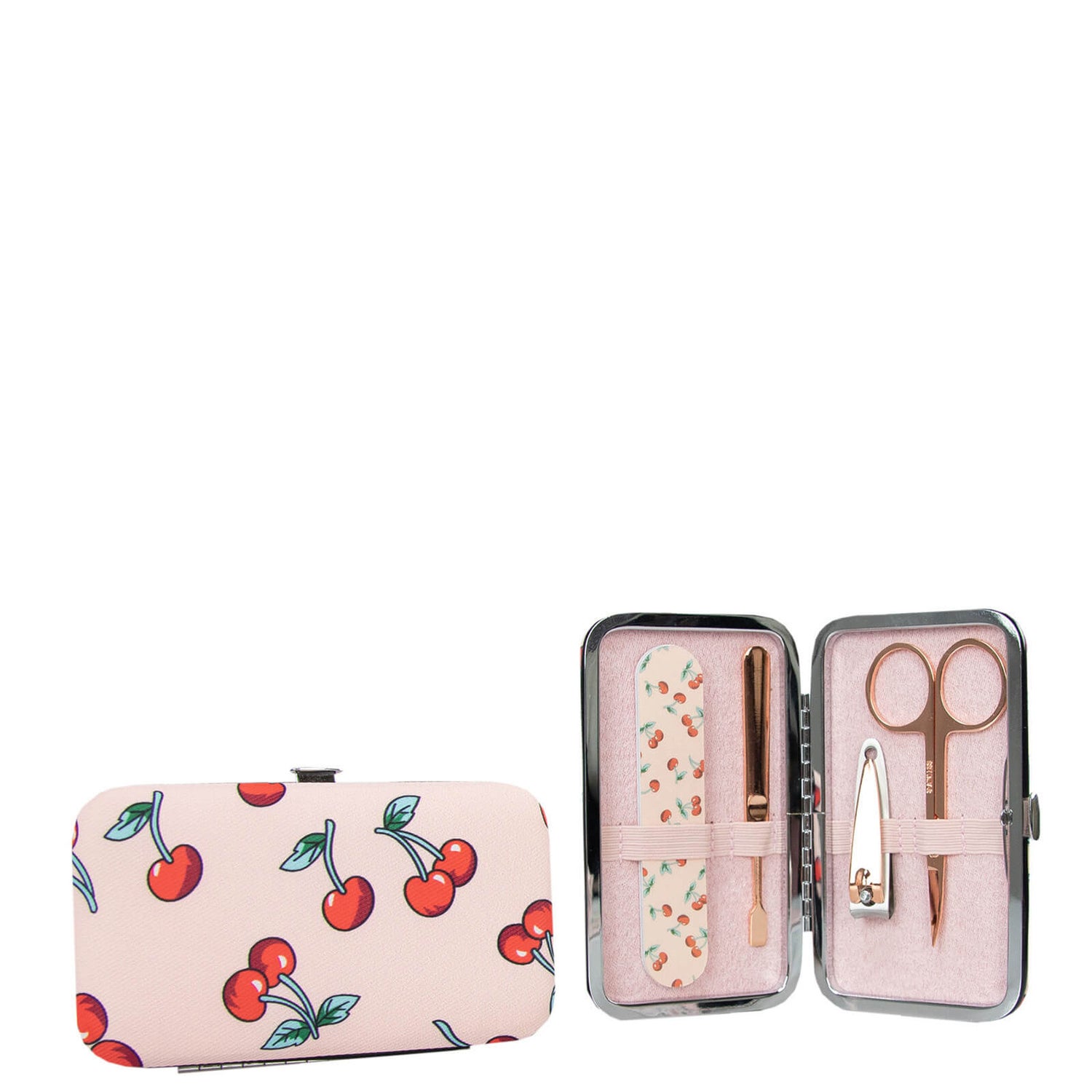 The Vintage Cosmetic Company Cherry Print Manicure Purse