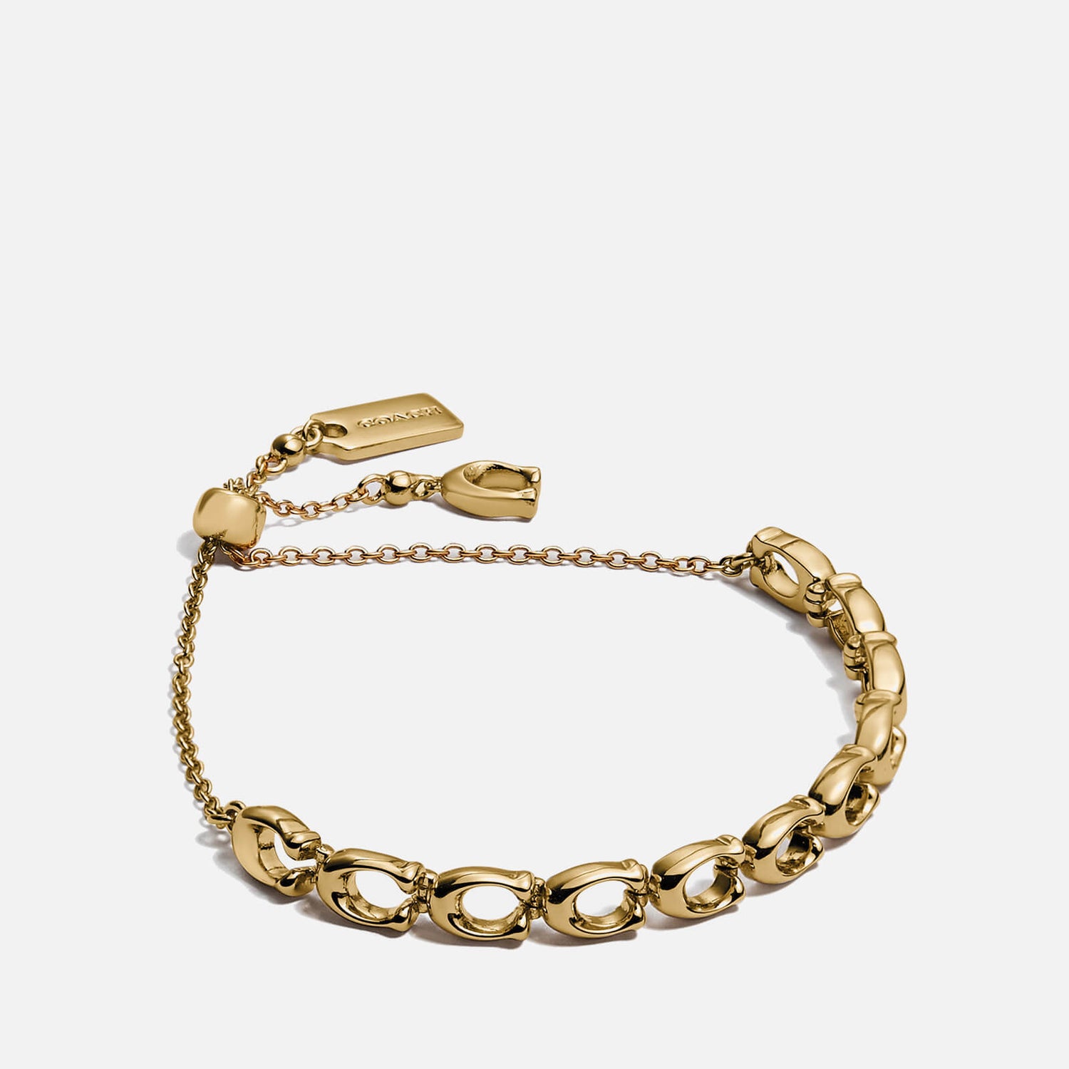 Coach Women's C Chain Link Frienship Slider Bracelet Gold
