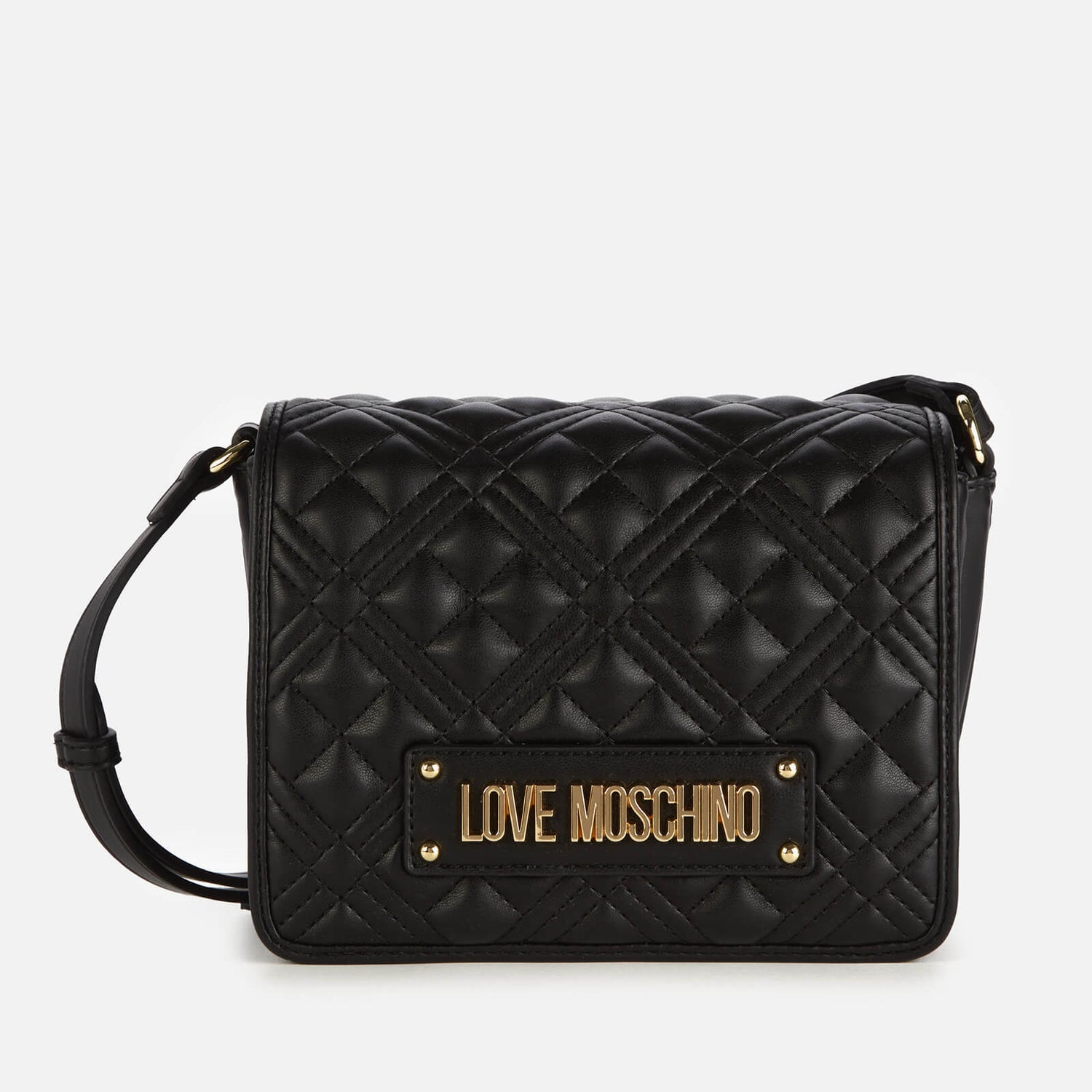 Love Moschino Women's Quilted Flap Shoulder Bag Black
