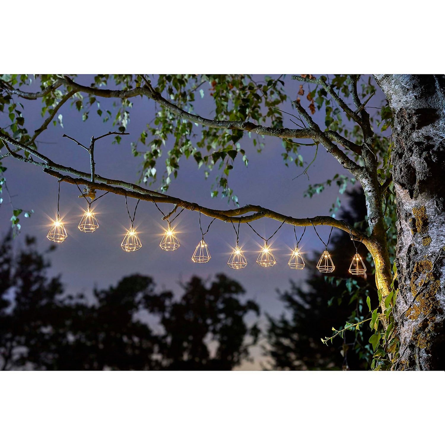 Solar Diamond String Lights Set of 10 Homebase