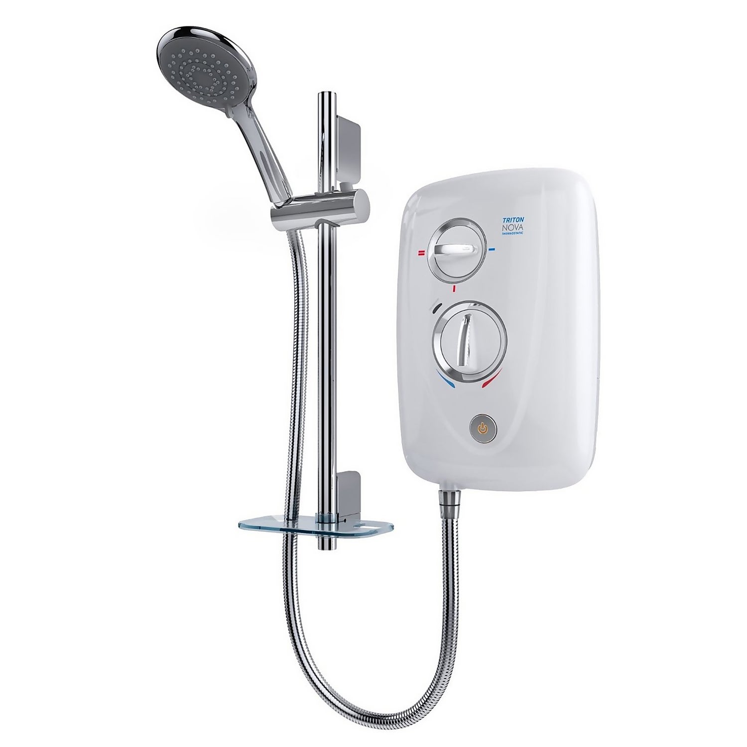 Nova 8.kW Thermostatic Electric Shower White Homebase