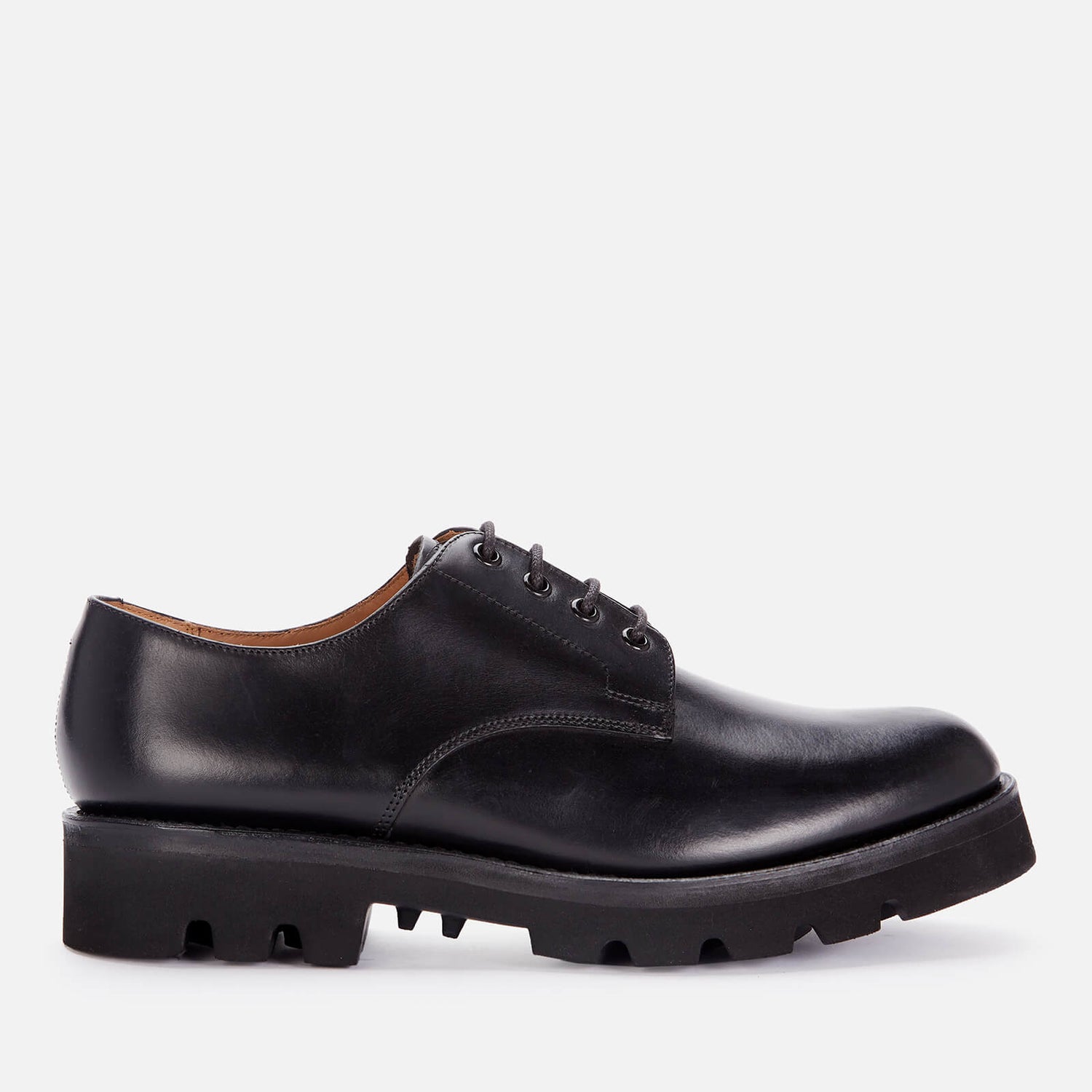 Grenson Men's Landon Leather Derby Shoes - Black | FREE UK Delivery ...