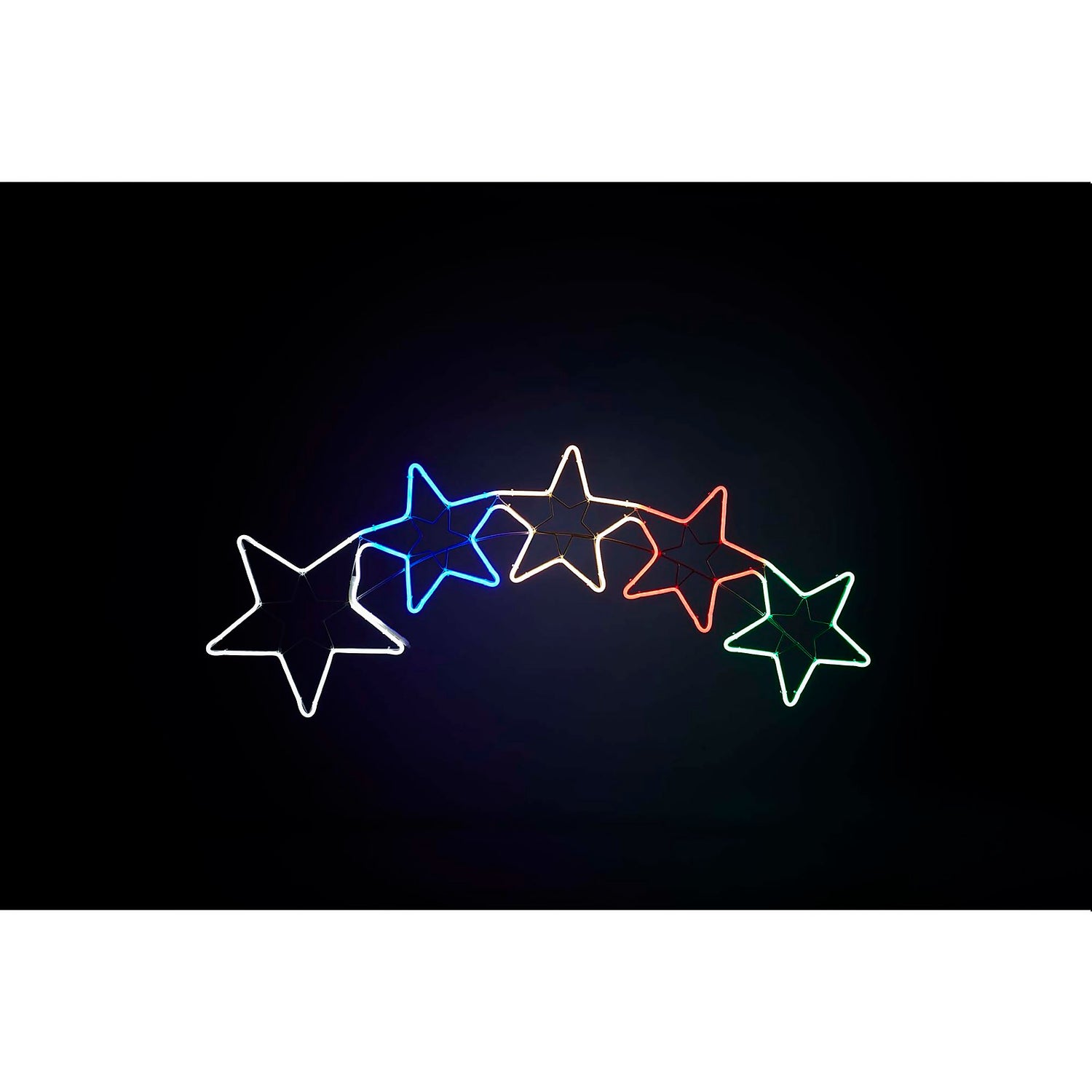 Neon Star Multicoloured Arch Outdoor Christmas Light Decoration 120cm