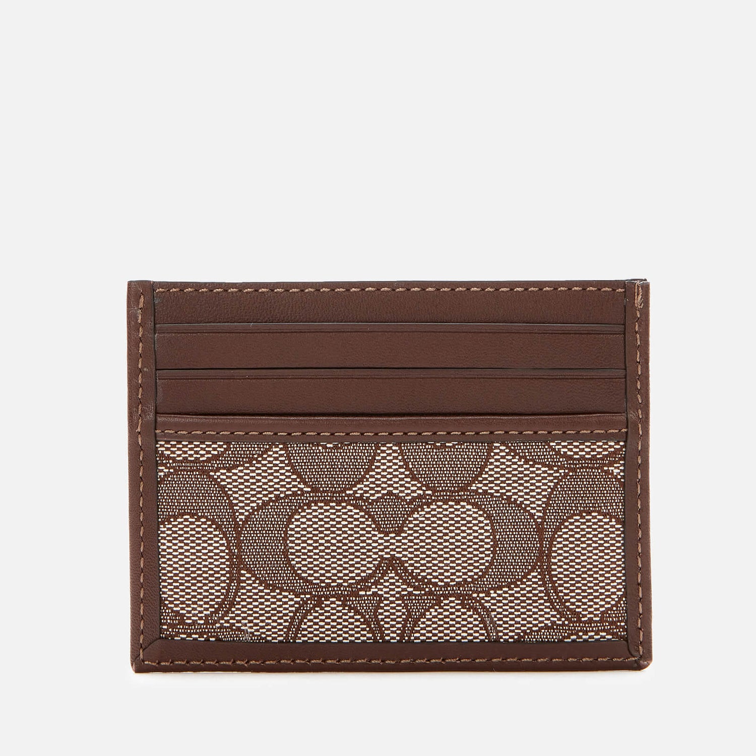 coach jacquard card case