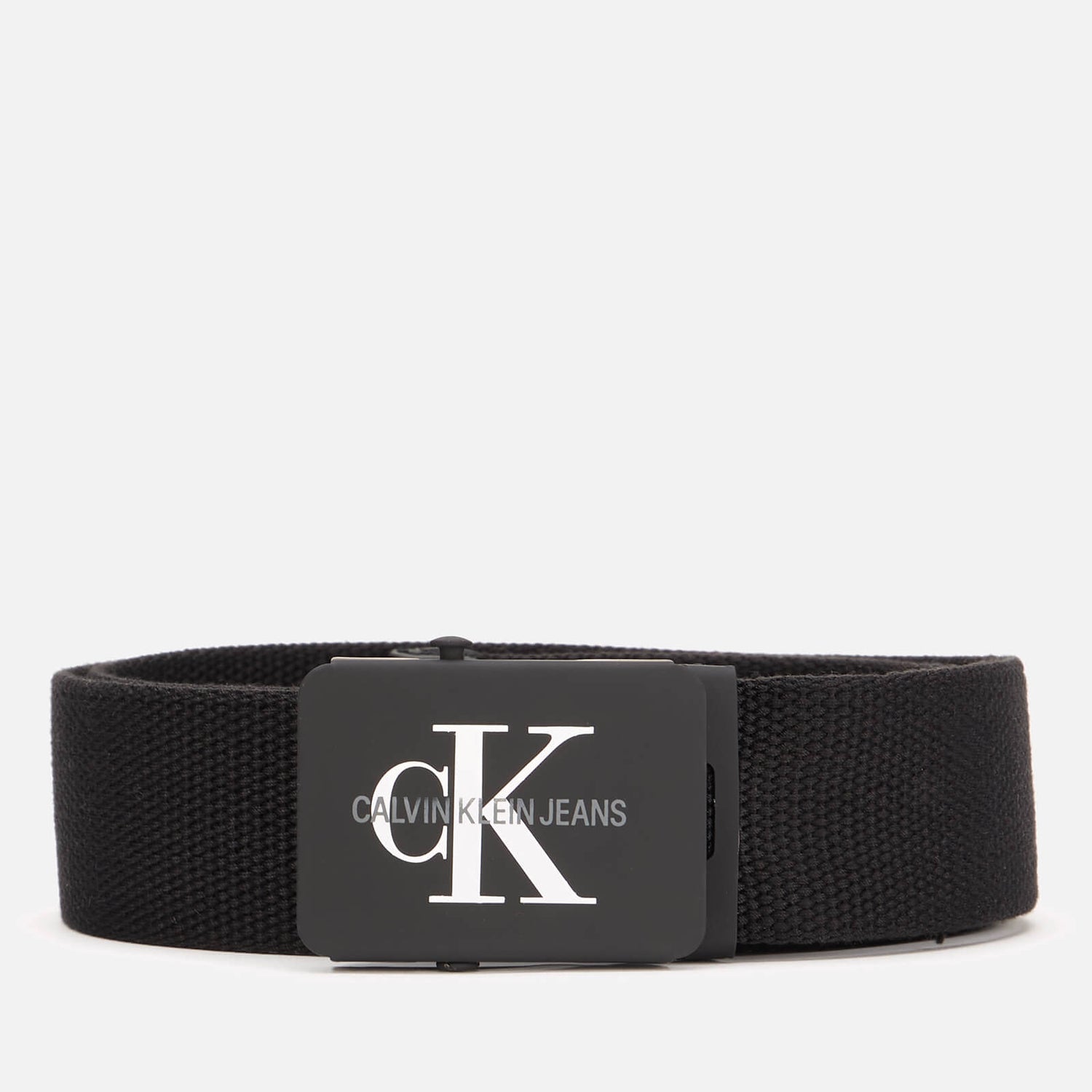 Calvin Klein Jeans Men's Monogram Canvas Belt - Black | TheHut.com