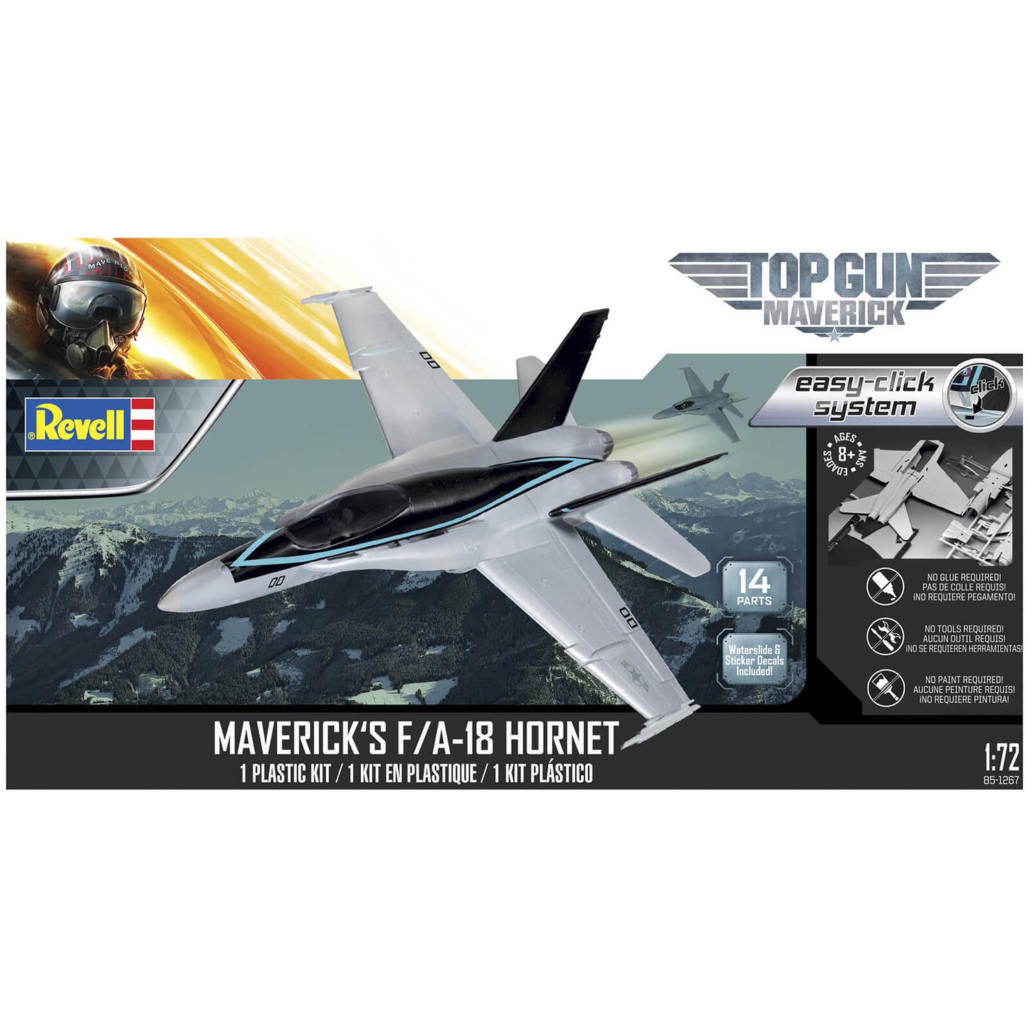 Top Gun Maverick's F/A18 Easy Click Model Kit (172 Scale) Toys