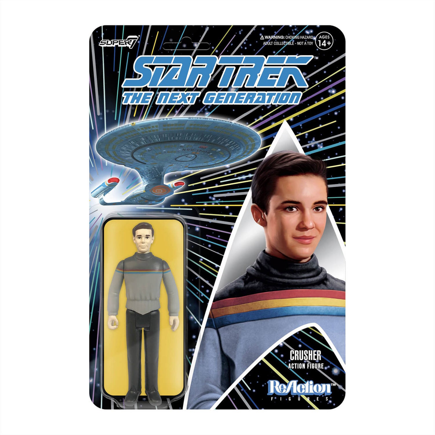 Super7 Star Trek The Next Generation ReAction Figure Wesley Crusher Merchandise Zavvi UK