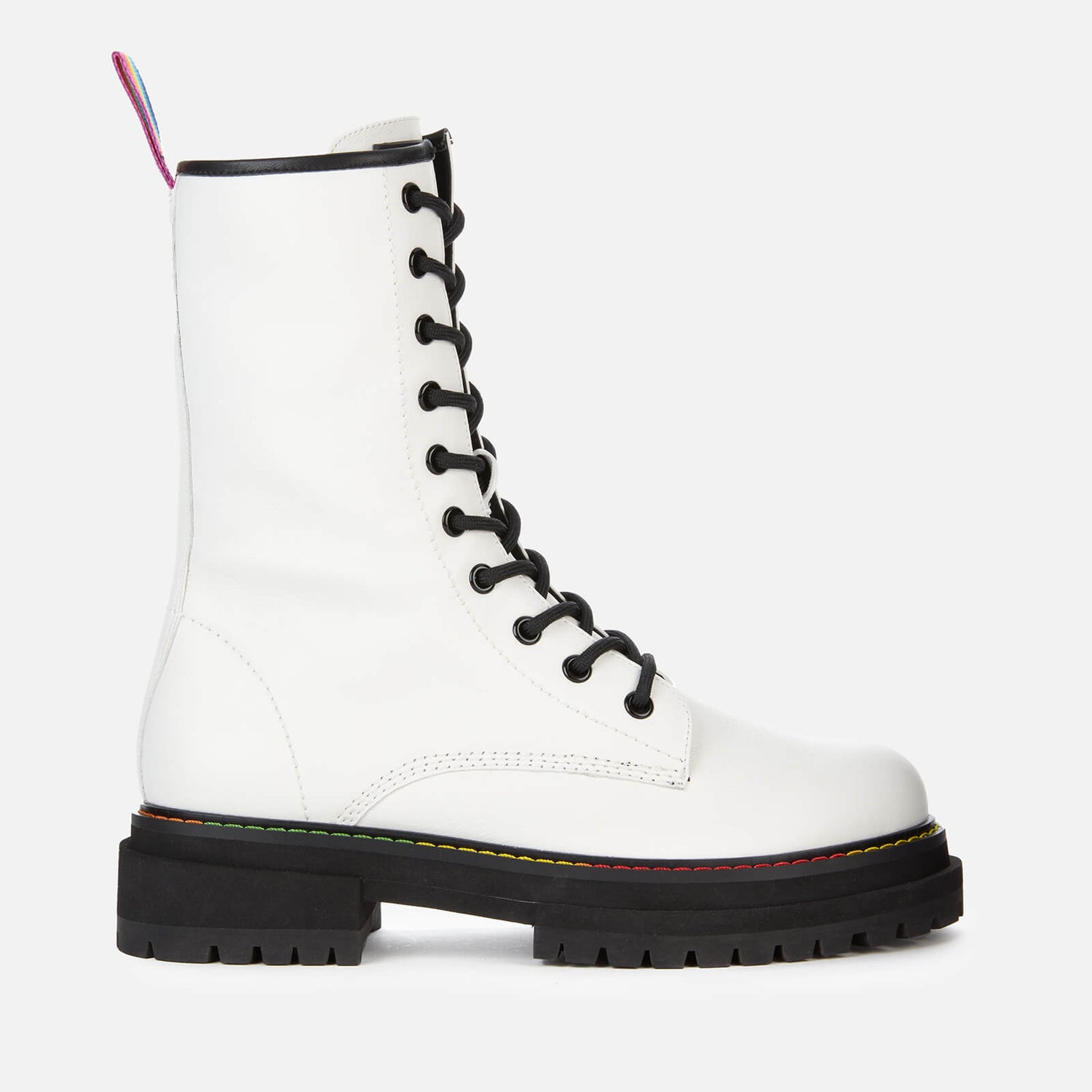 Kurt Geiger London Women's Birdie Leather Lace Up Boots White