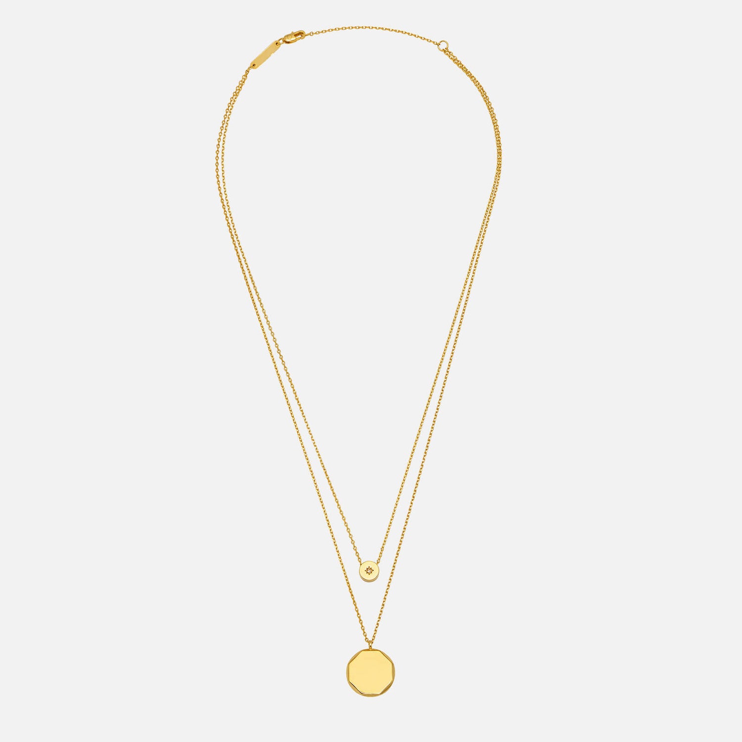 Estella Bartlett Women's Double Layer Necklace with Cz Slider Gold