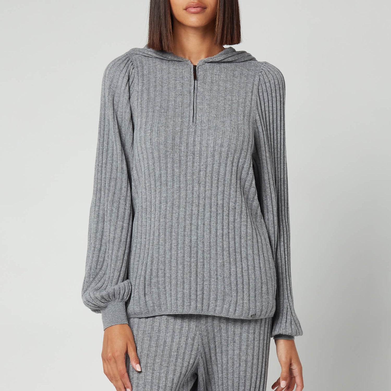Ted Baker Women's Shaney Ribbed Lounge Hoodie Grey
