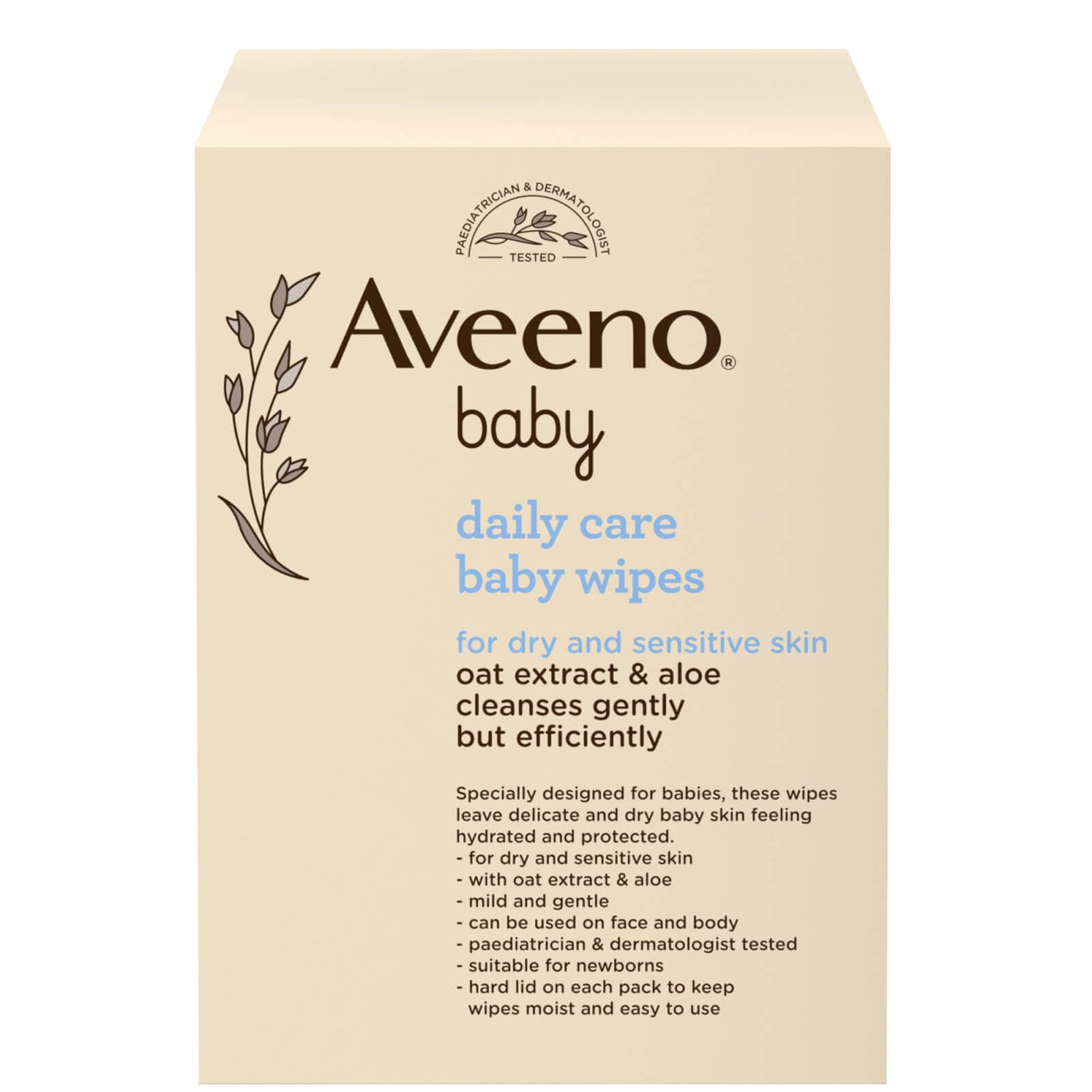Aveeno Baby Daily Care Baby Wipes Pack of 12 (869 Wipes) lookfantastic 台灣站