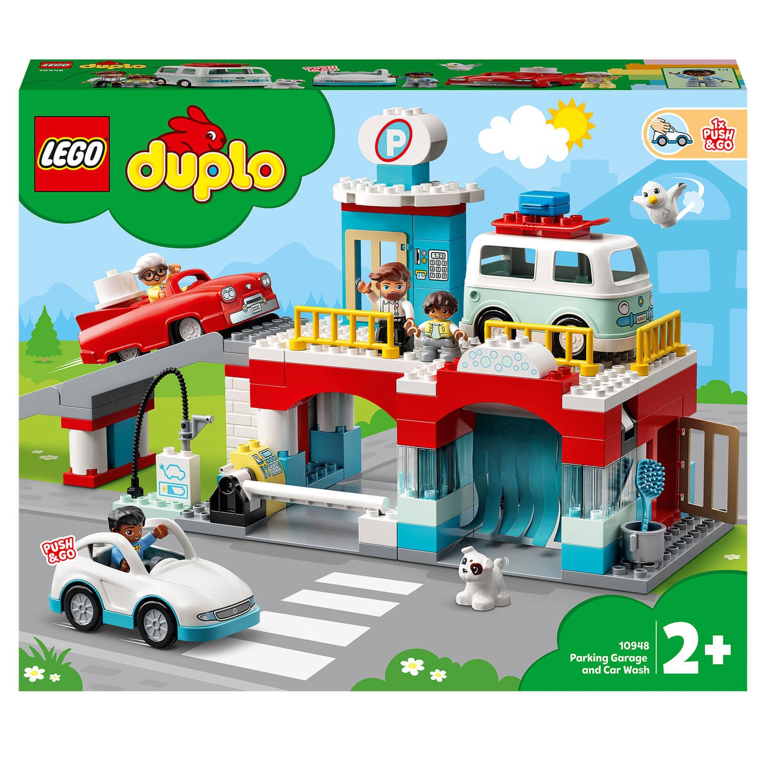 LEGO DUPLO Car Park and Car Wash Toy for Toddlers (10948) Toys Zavvi UK