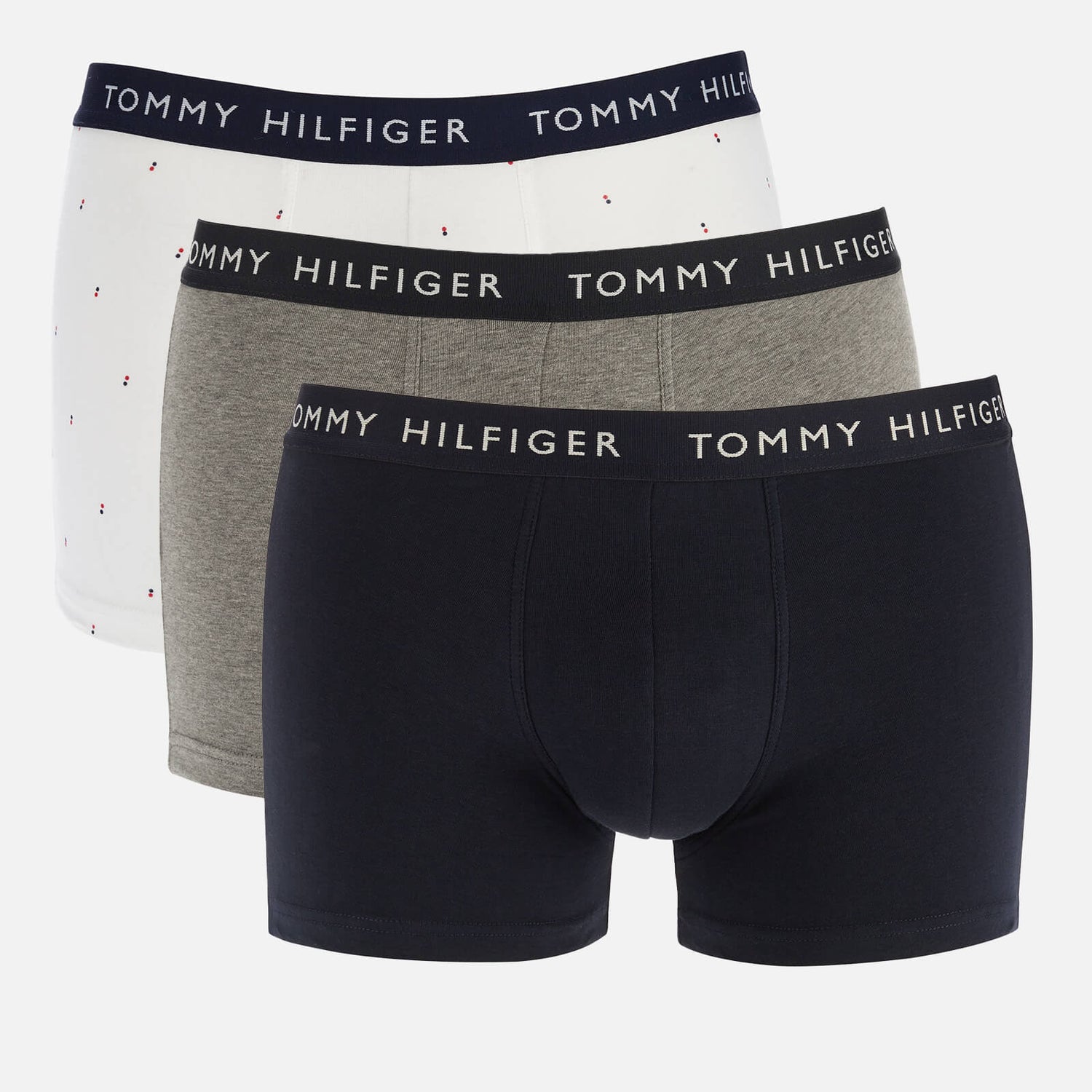 Tommy Hilfiger Men's 3 Pack Print Trunks - Desert Sky/Heather Grey/Pack ...