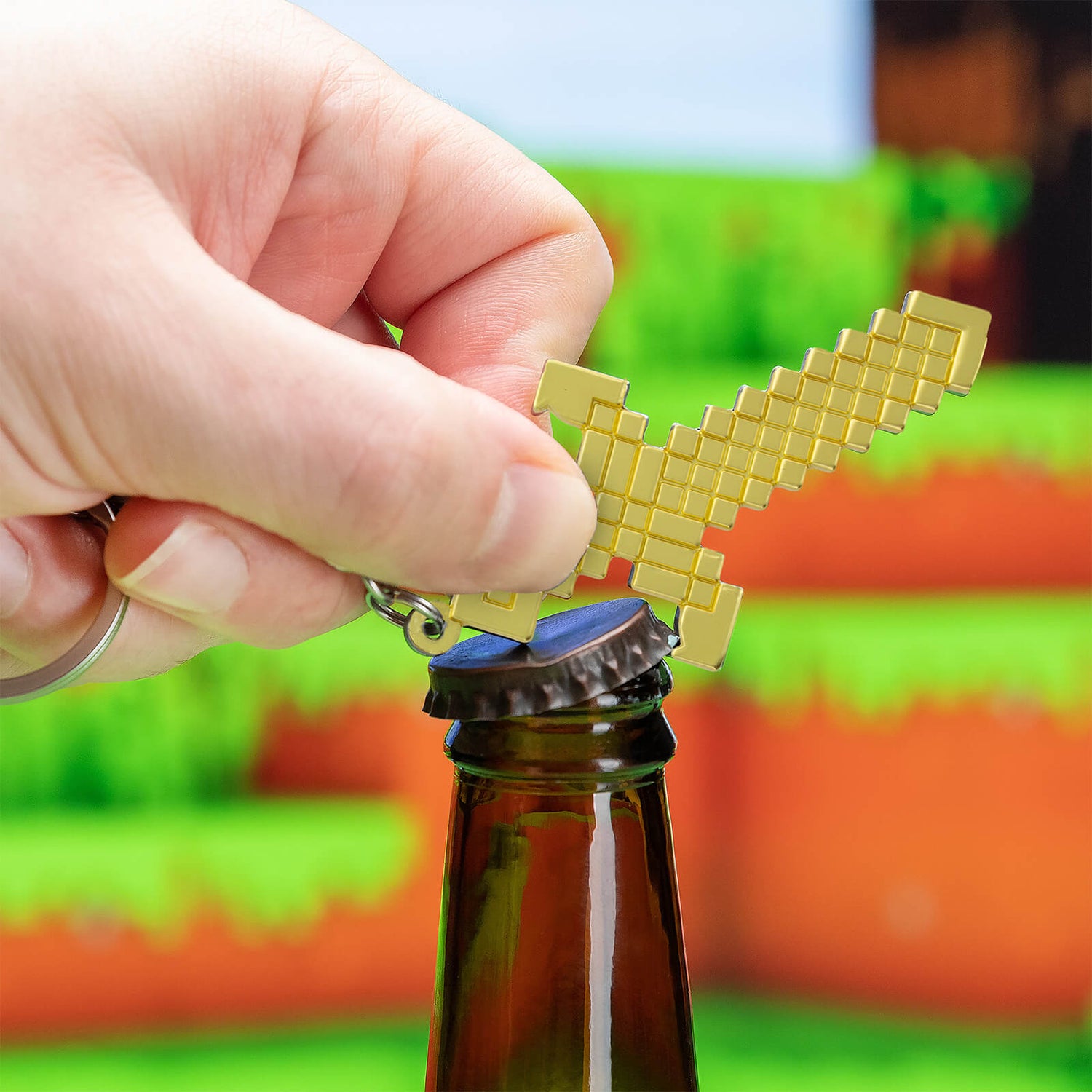 Minecraft Sword Bottle Opener retro vibes and nostalgia all on