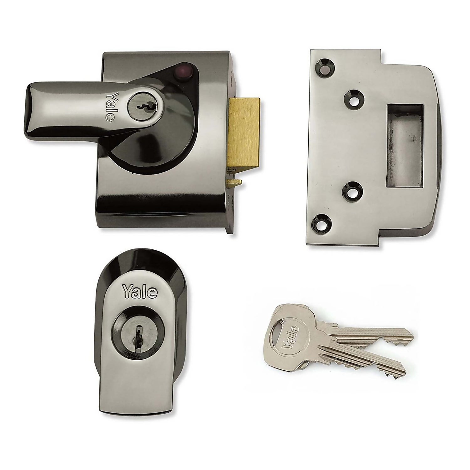 Yale PBS2 Chrome 40mm Night Latch Homebase