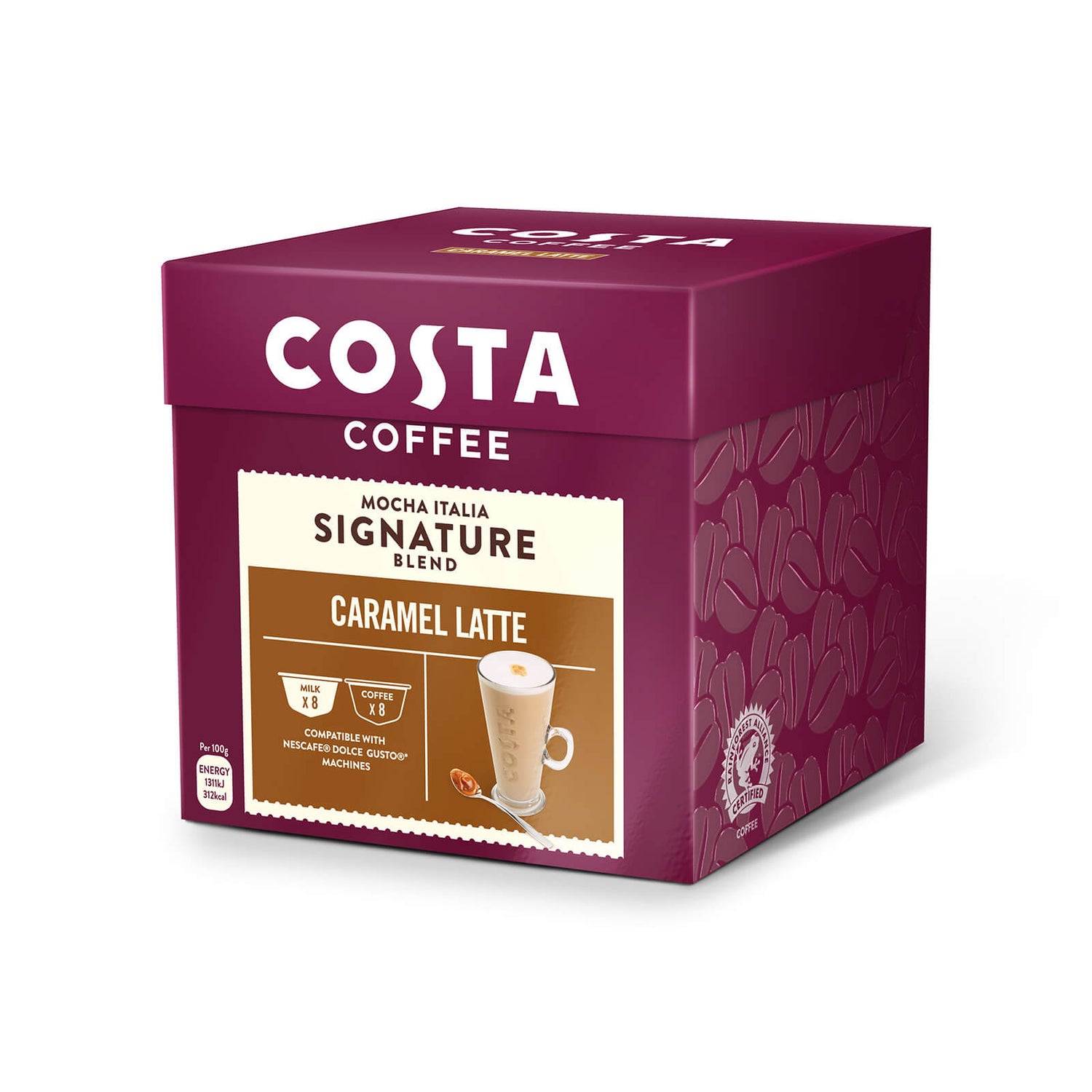 Costa NESCAFE® Dolce Gusto® Compatible Caramel Latte Coffee Pods 8