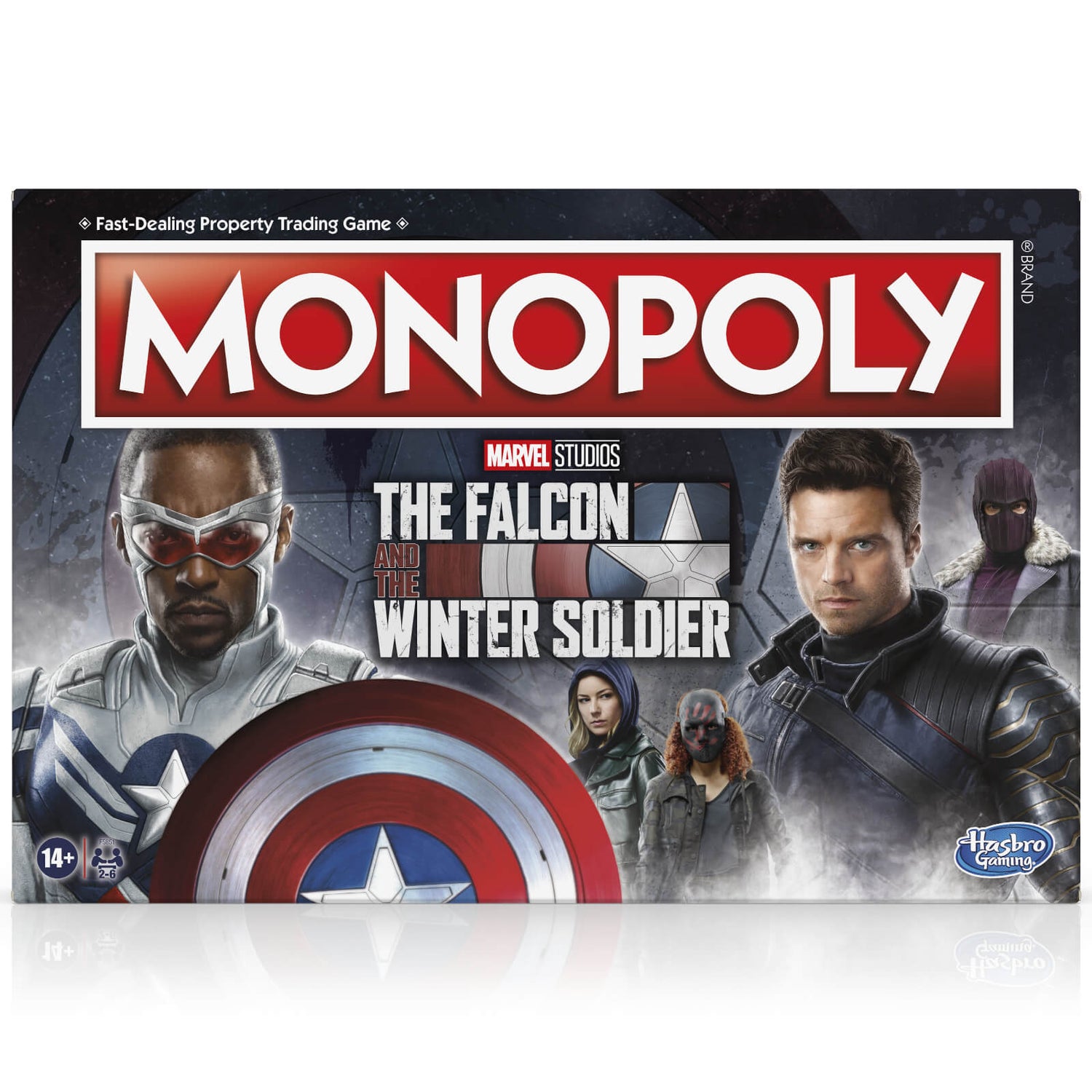 Hasbro Monopoly Marvel: The Falcon And The Winter Soldier – Gioco Da Tavolo In Inglese, Con Gettoni E Tecnologia Wakanda, Per Famiglie