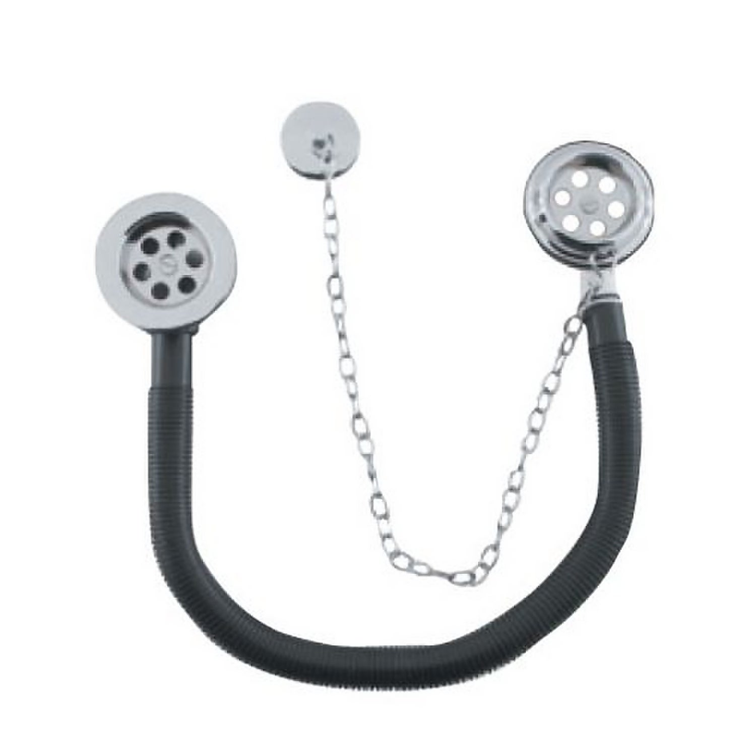 Bath Waste with Plug and Chain Chrome Bathstore