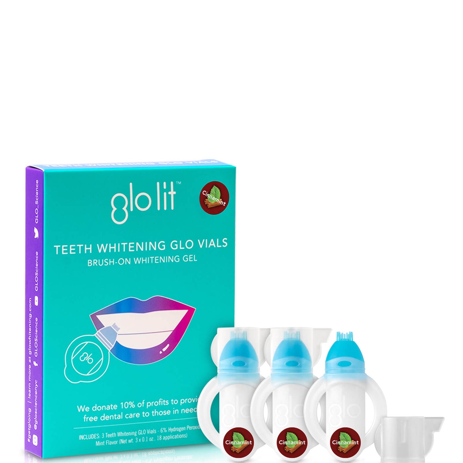 GLO Science Teeth Whitening Glo Vials Cinnamint (3 Pack