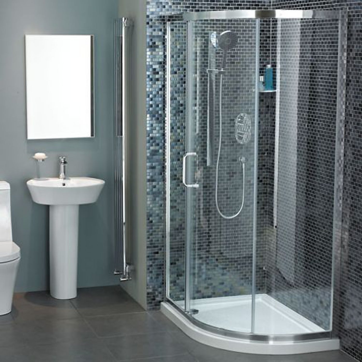 Atlas 1100mm Offset Quadrant Shower Enclosure Bathstore