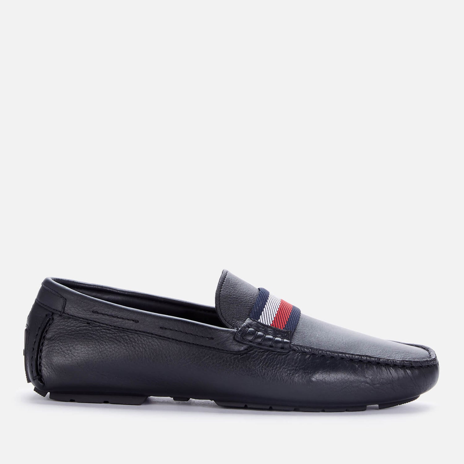 Tommy Hilfiger Men's Iconic Leather Driving Shoes Black