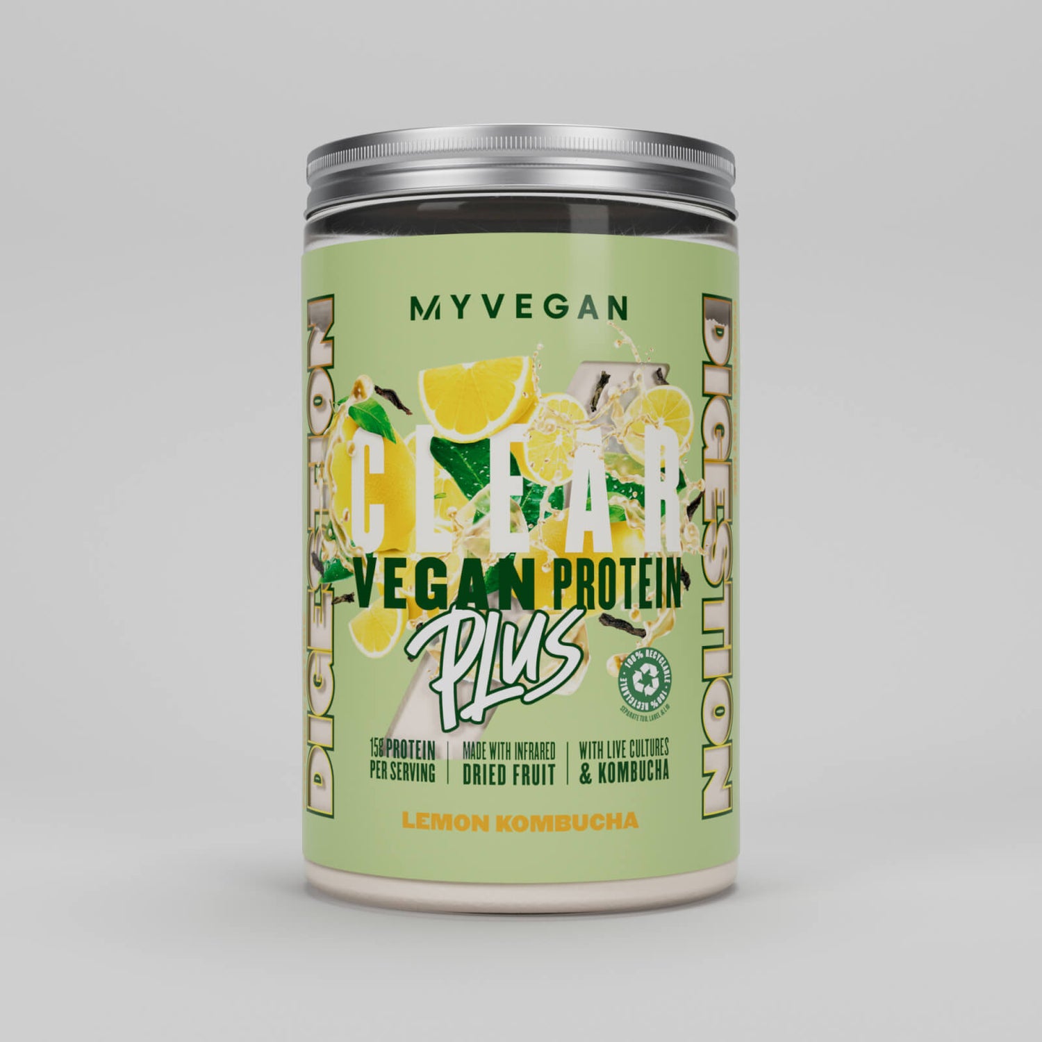 Clear Vegan Protein Plus Vegan Digestion Powder MYVEGAN™