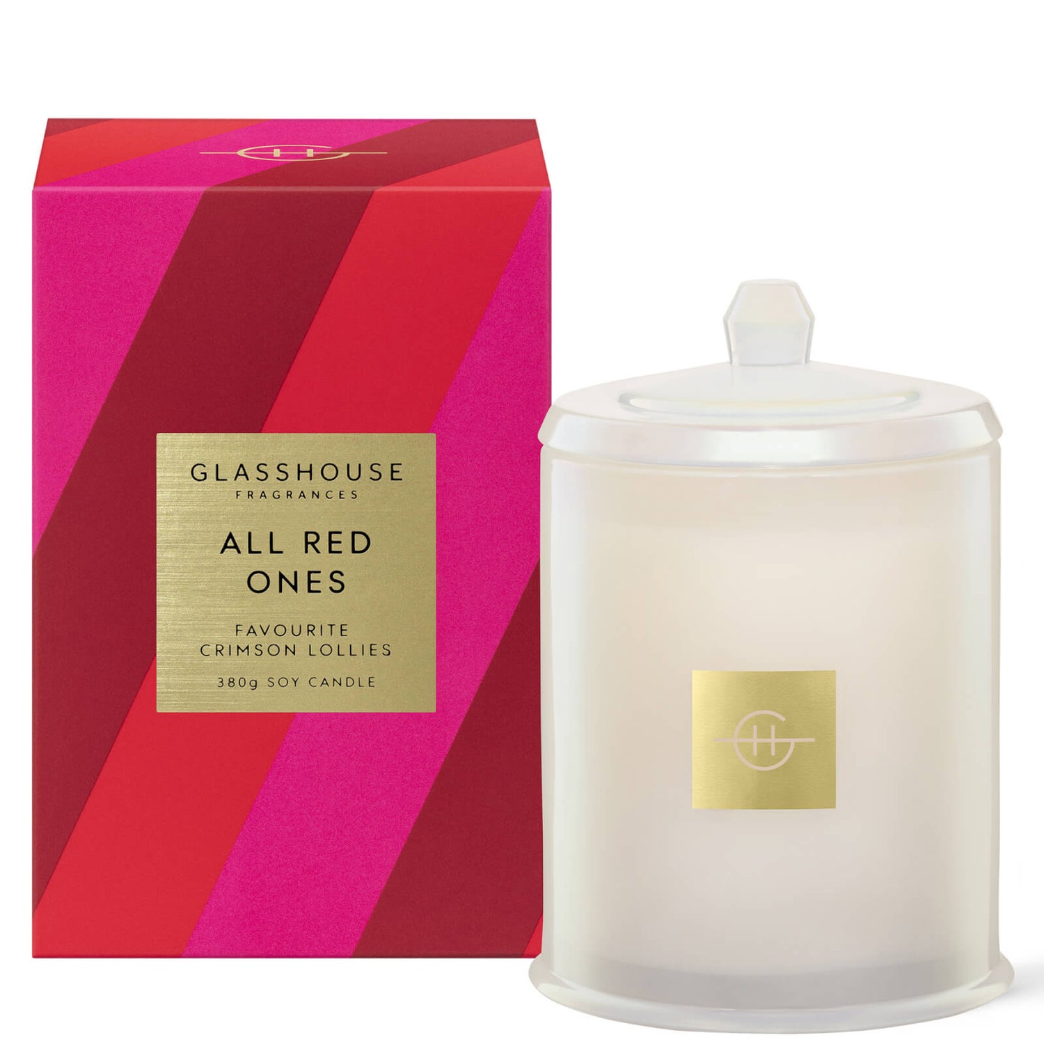 Glasshouse Fragrances All Red Ones Candle 380g LOOKFANTASTIC AU