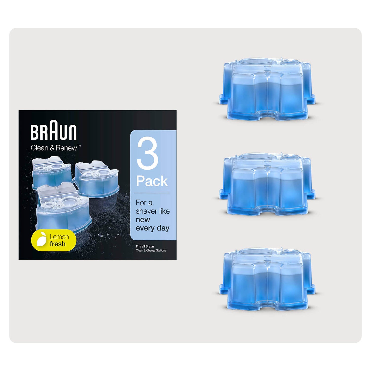 Braun Cleaning Cartridge 3 Pack Braun UK