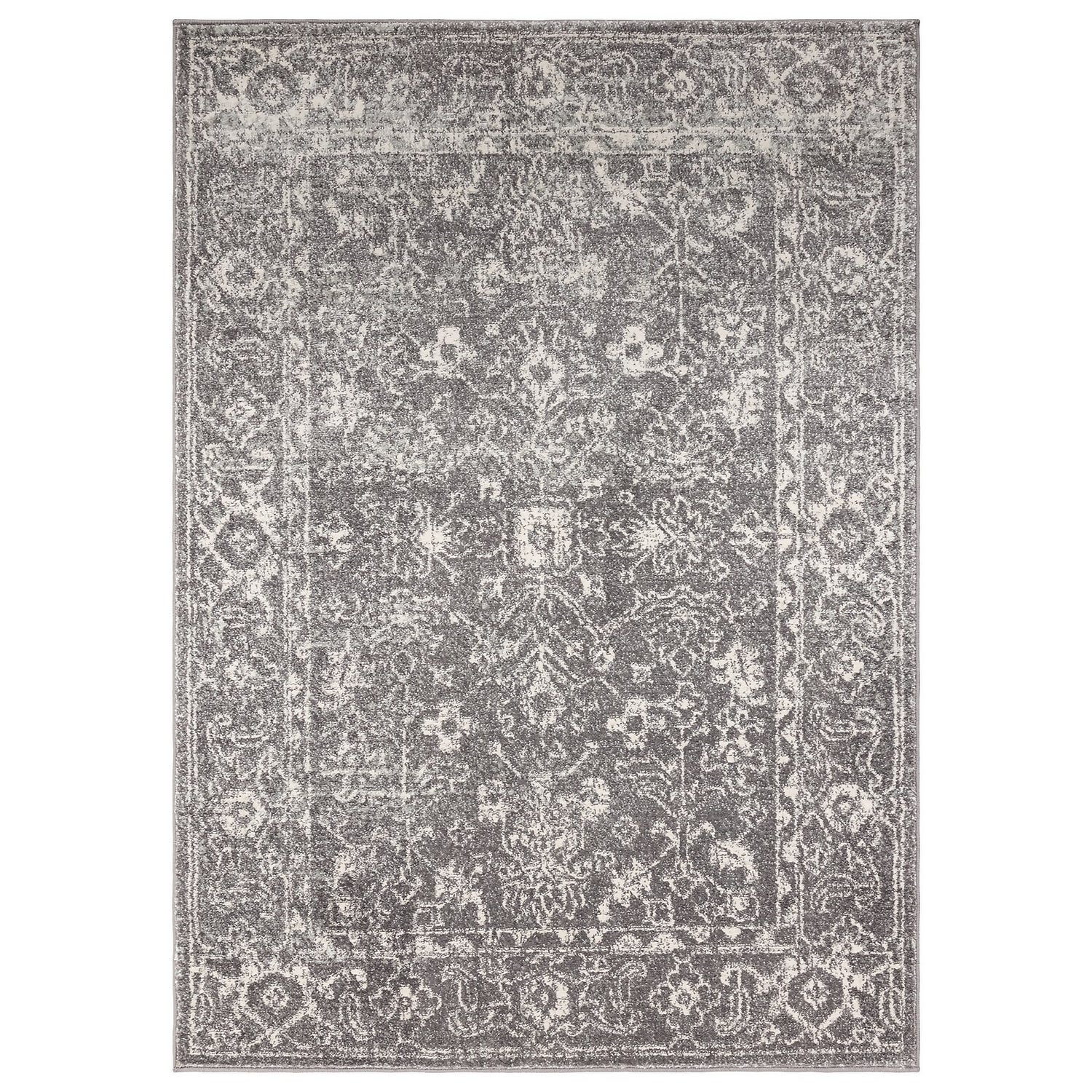 Traditional Rug Grey 120x170cm Homebase