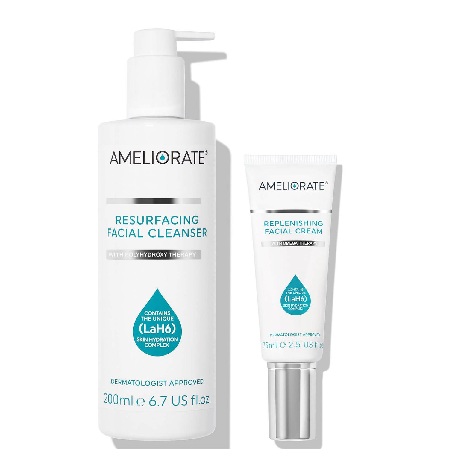 AMELIORATE Facial Cleansing Kit (Worth £48.00) LOOKFANTASTIC