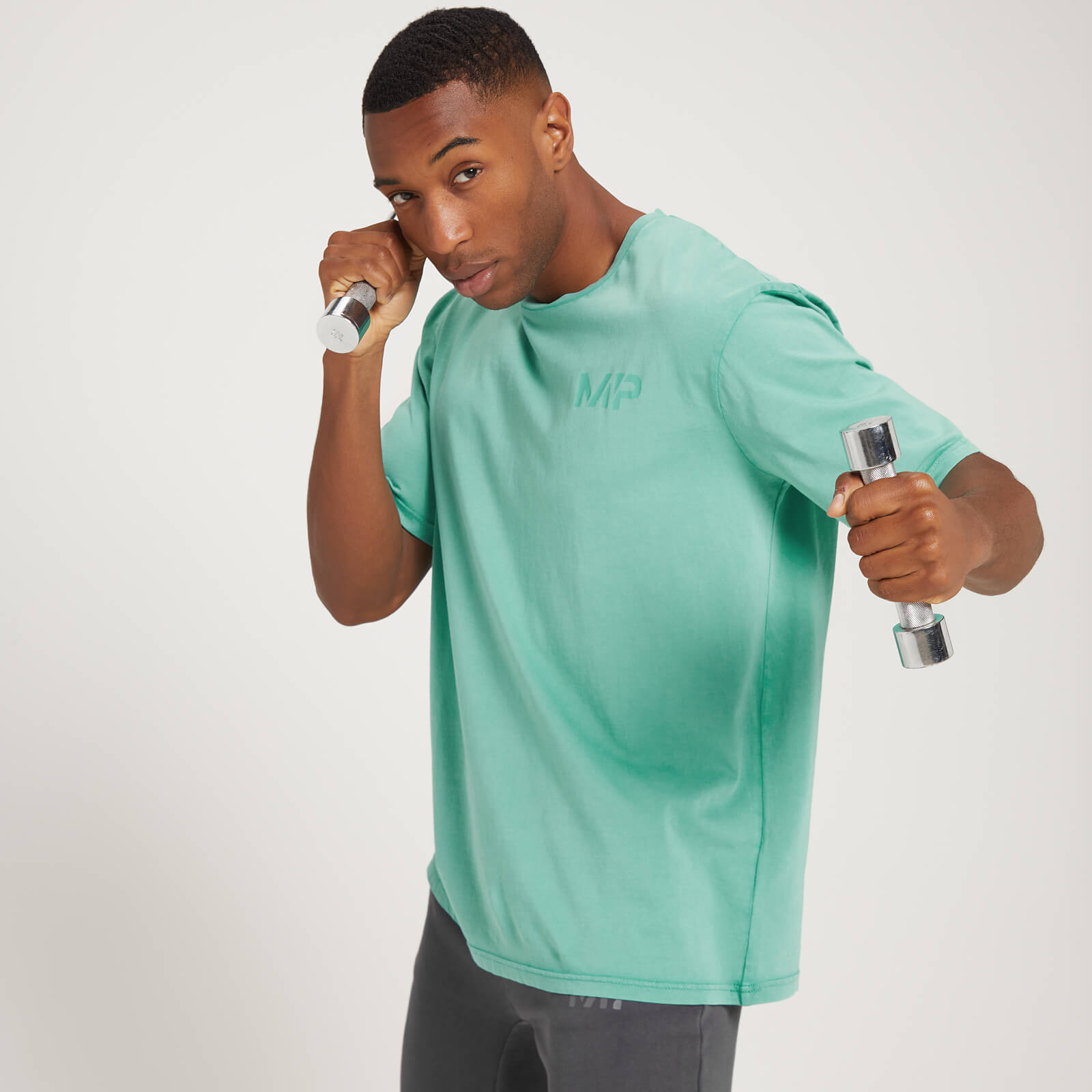 Camiseta Blanca De Corte Cuadrado Extragrande De Tejido Liso Texturizado De Arrange