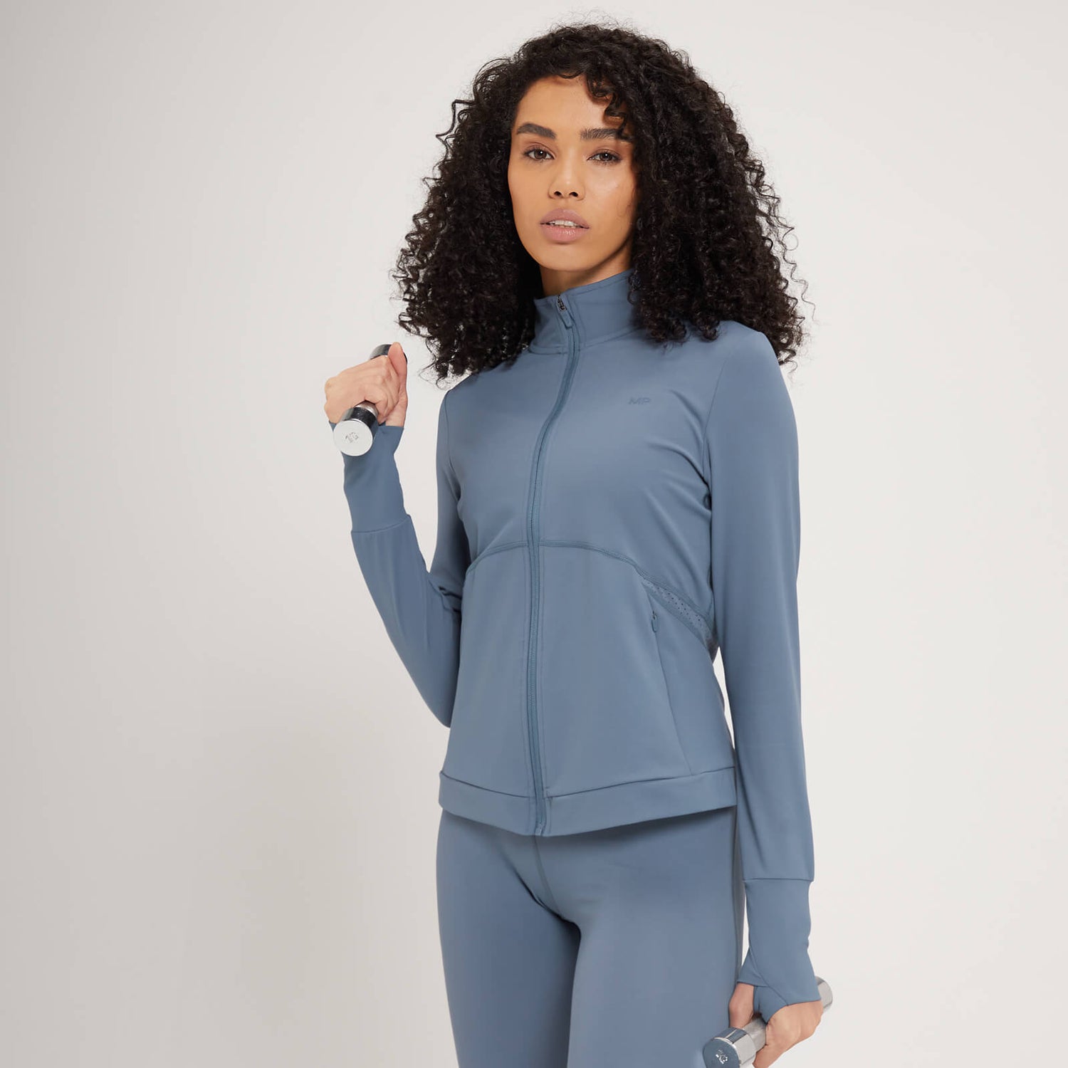 MP Women's Power Ultra Regular Fit Jacket - Steel Blue | MYPROTEIN™