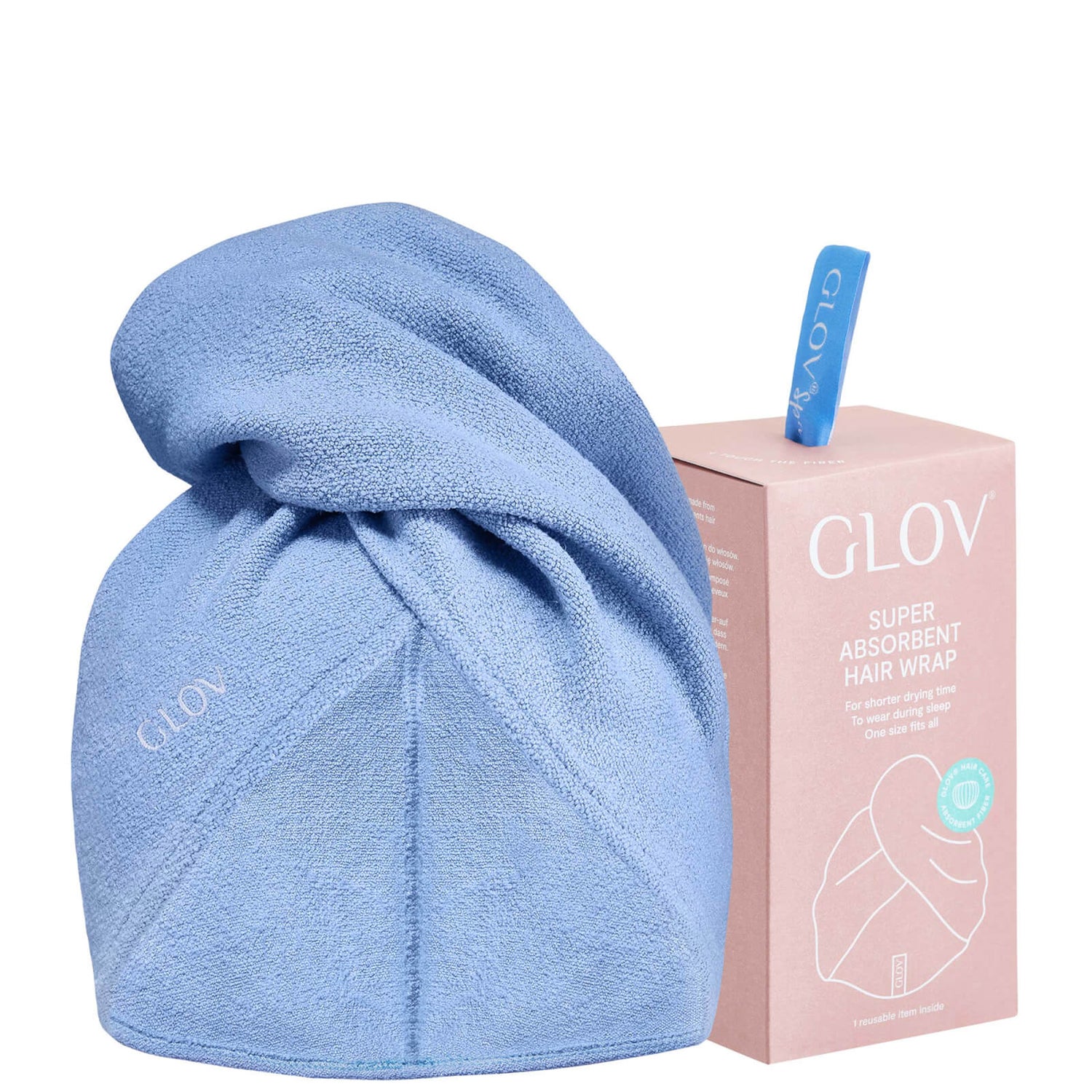 GLOV® UltraAbsorbent Hair Towel Wrap Blue lookfantastic Singapore