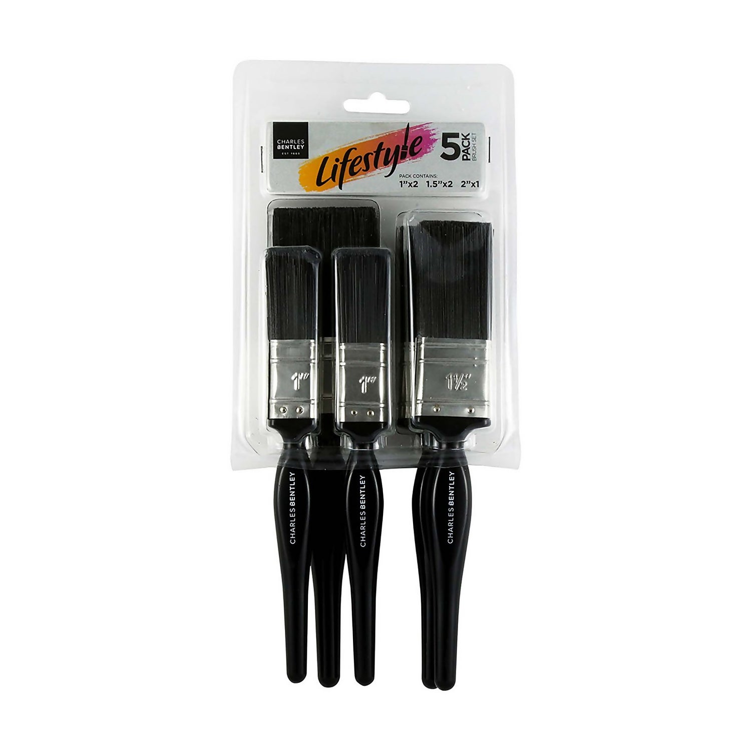 5 piece Paint brush set Homebase